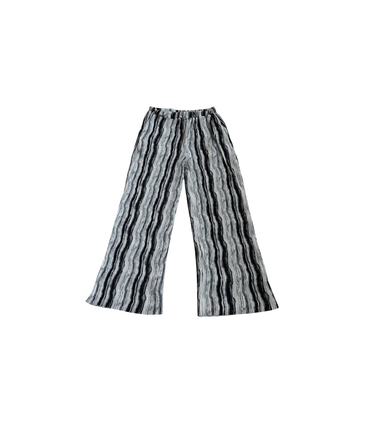 Ladies Striped Pleated Pants