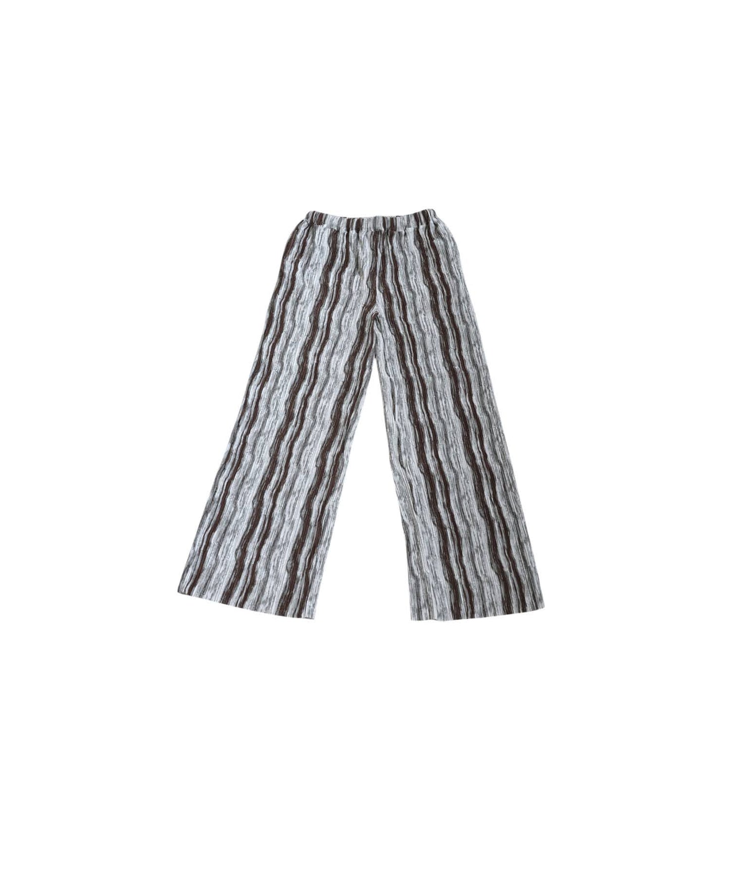 Ladies Striped Pleated Pants