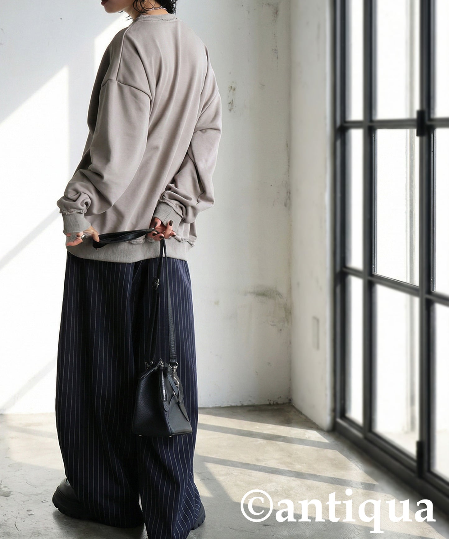 Raw-Edge Fleece Sweatshirt Ladies