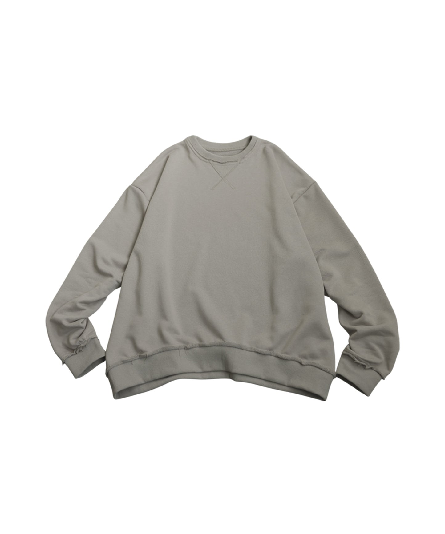 Raw-Edge Fleece Sweatshirt Ladies