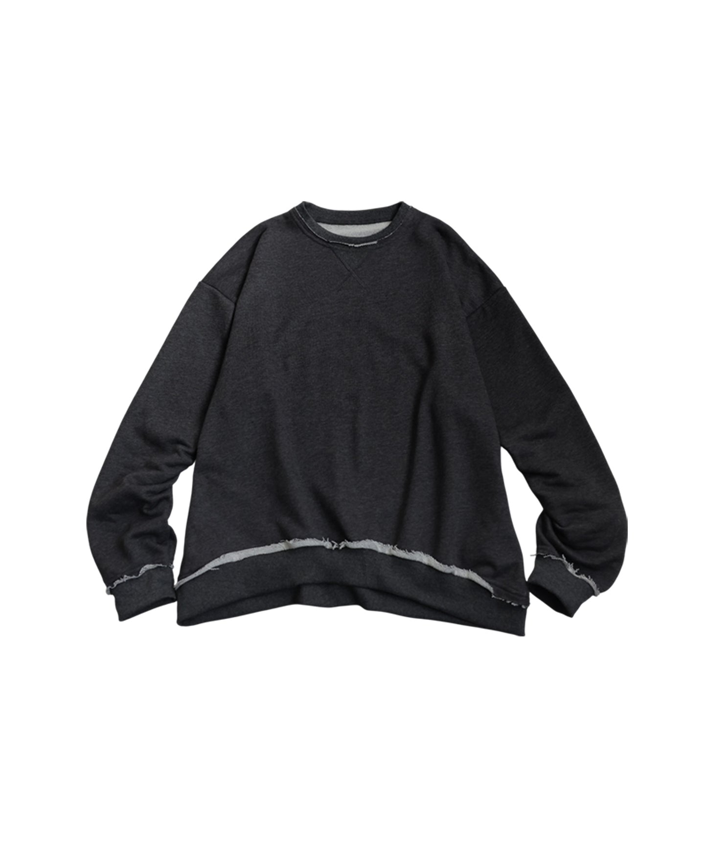 Raw-Edge Fleece Sweatshirt Ladies