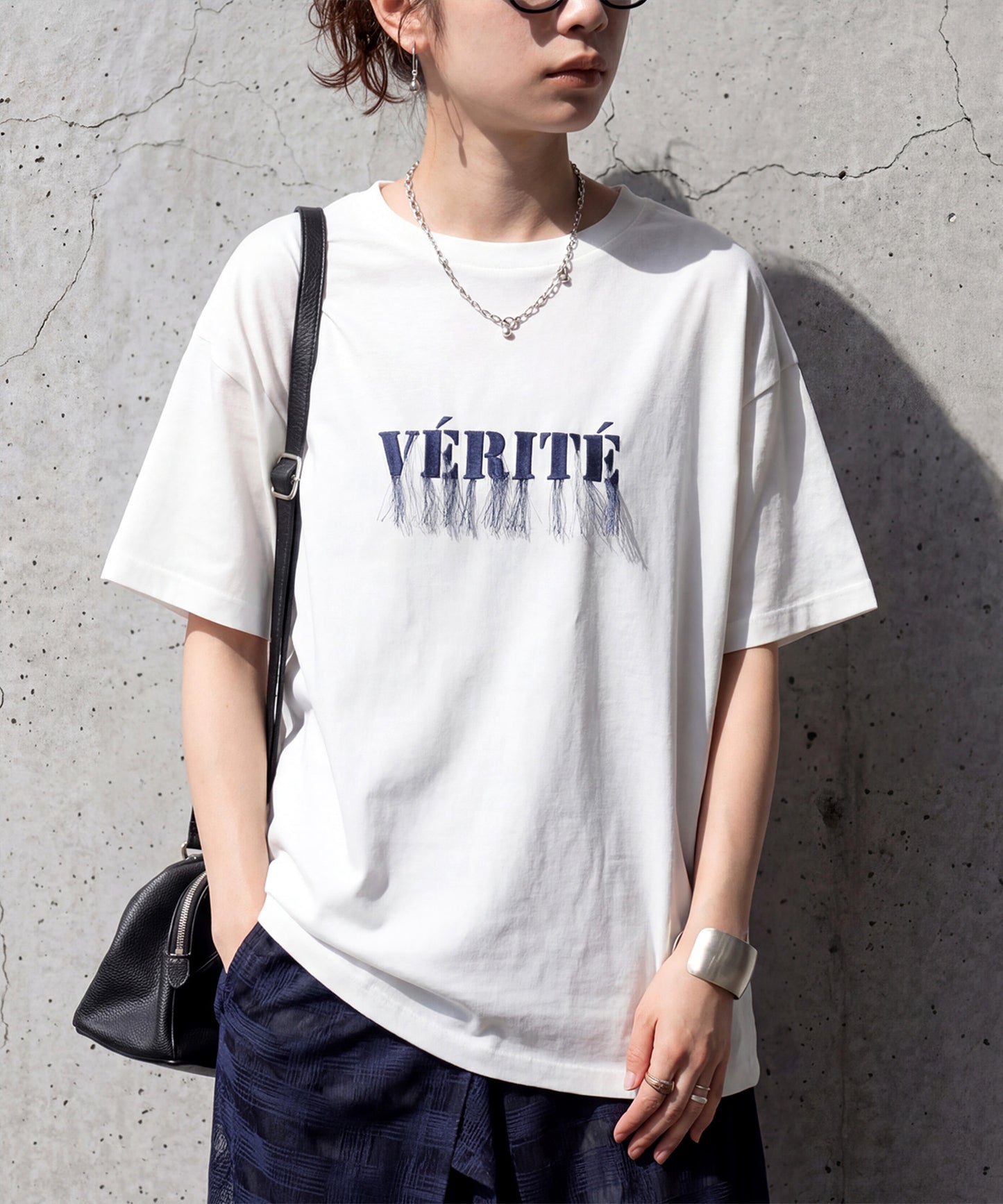 Cool-Touch Embroidered Fringe Logo T-Shirt Ladies