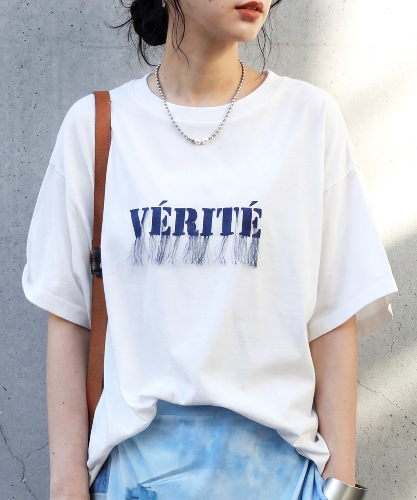 Cool-Touch Embroidered Fringe Logo T-Shirt Ladies