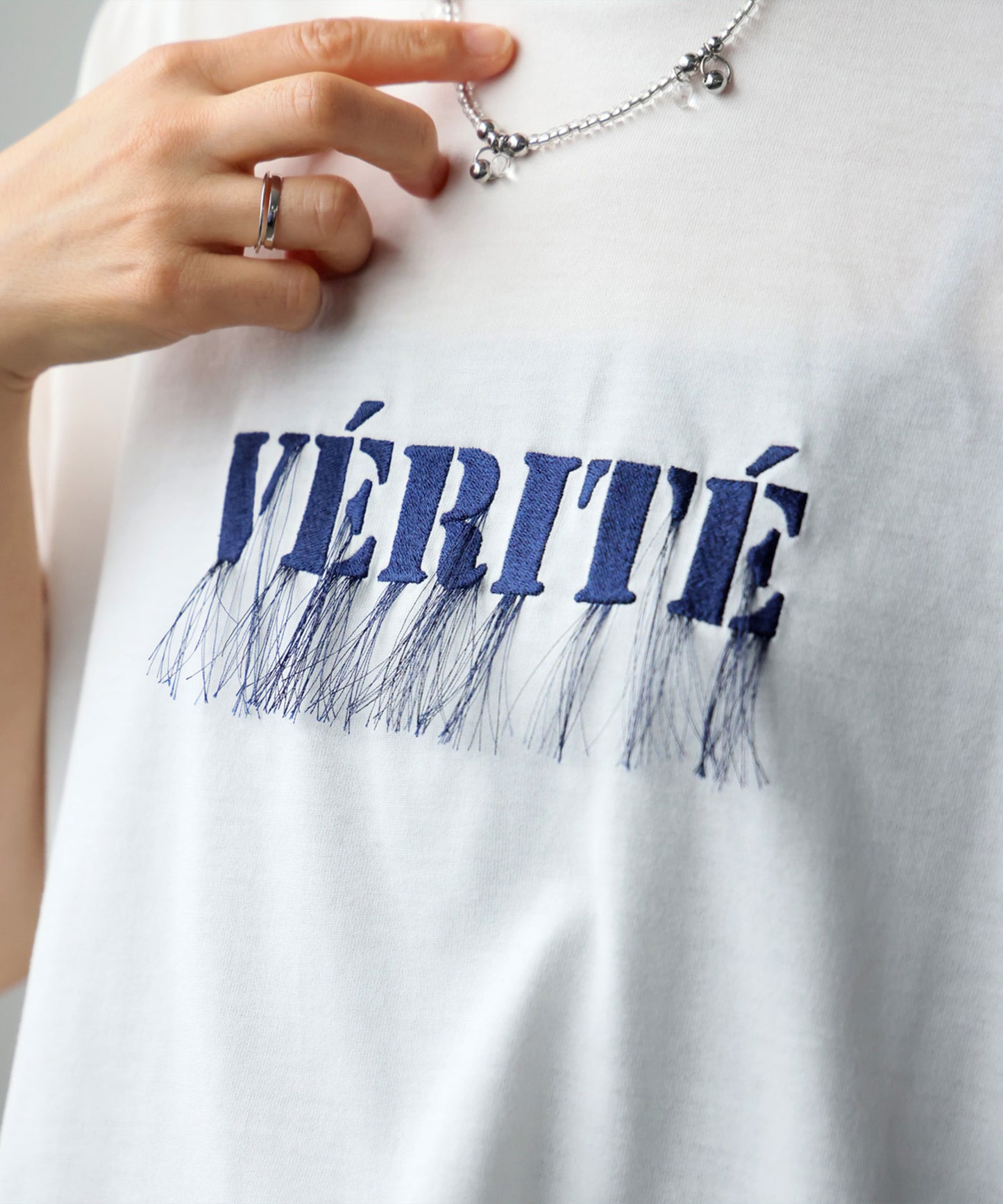 Cool-Touch Embroidered Fringe Logo T-Shirt Ladies