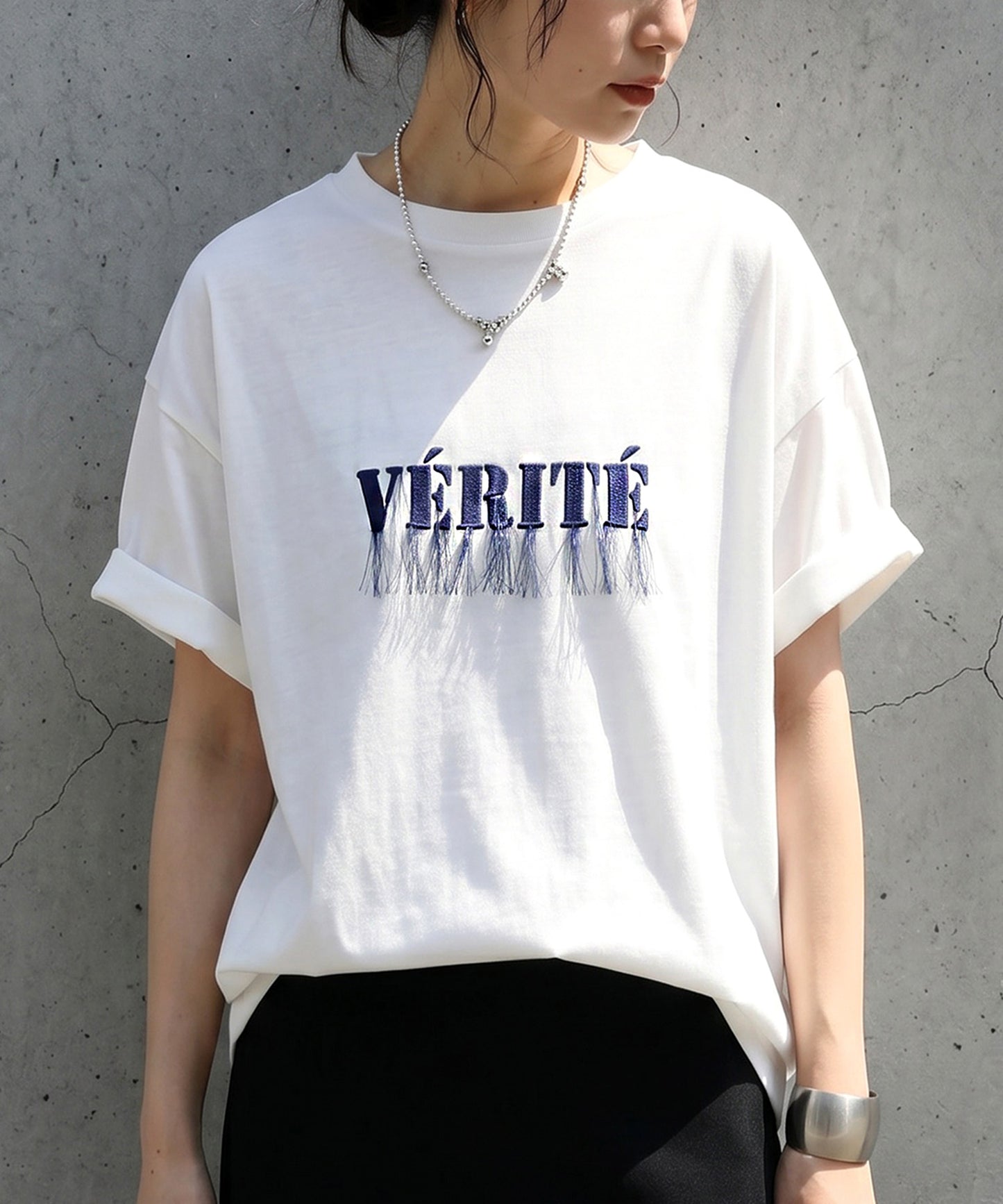 Cool-Touch Embroidered Fringe Logo T-Shirt Ladies