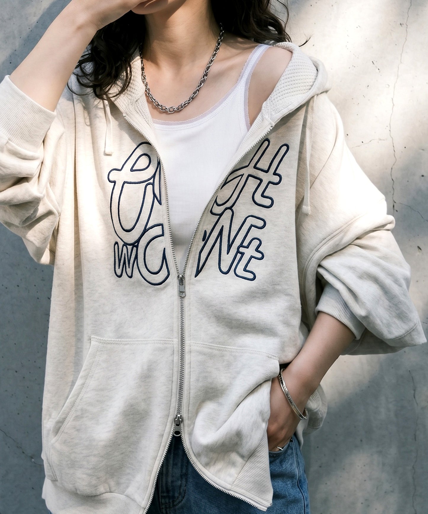 Cool-Touch Embroidered Fringe Logo T-Shirt Ladies