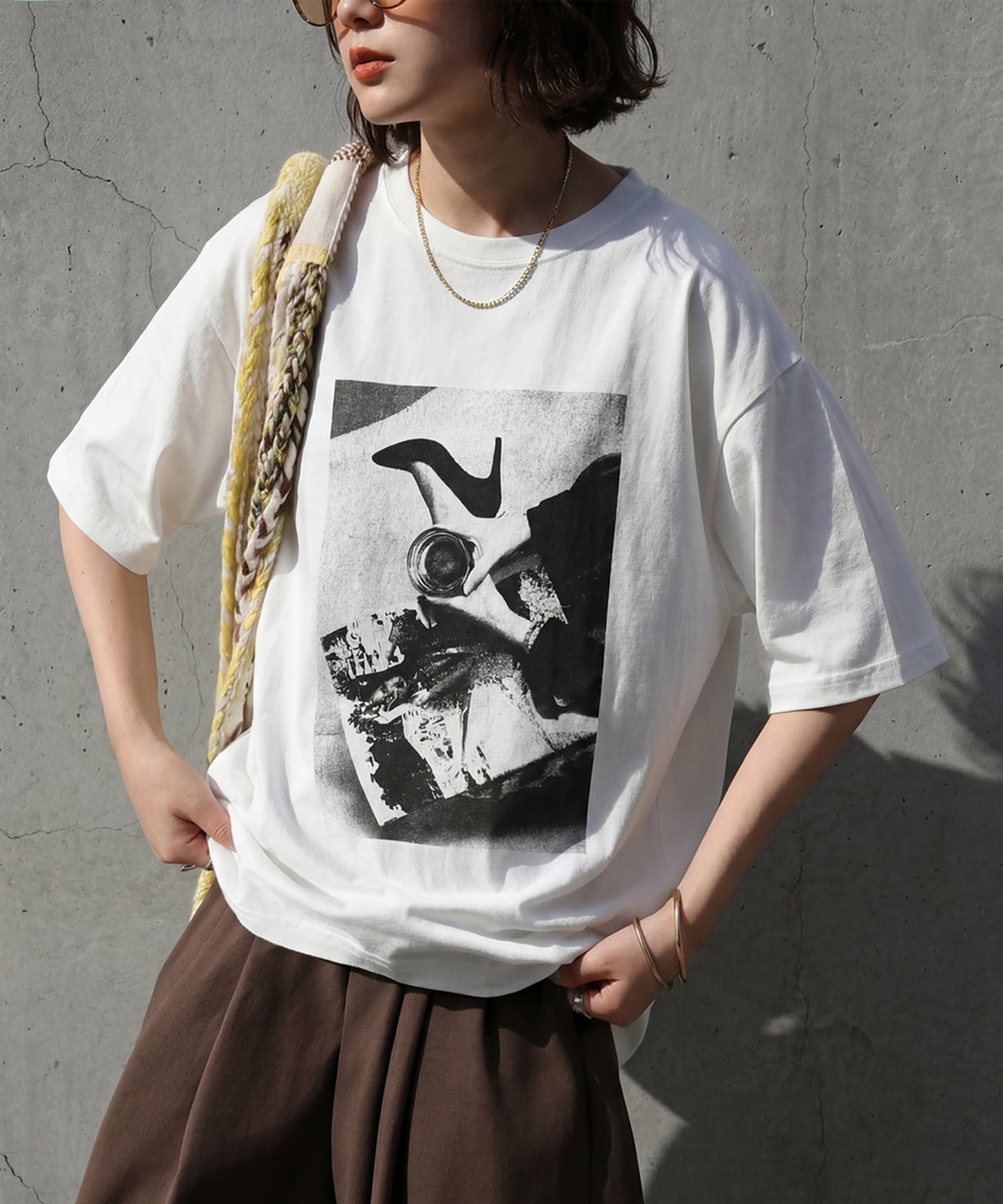 100% Cotton Crew Neck Photo T-Shirt Ladies