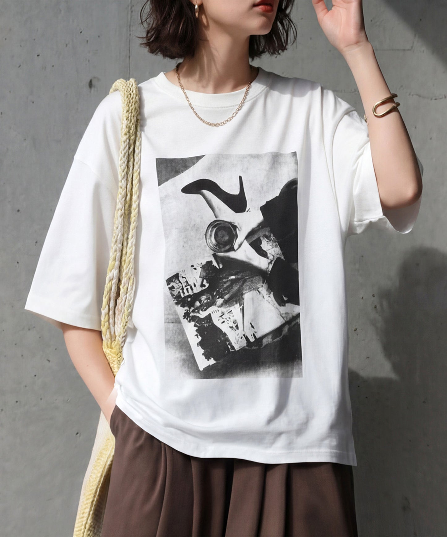 100% Cotton Crew Neck Photo T-Shirt Ladies