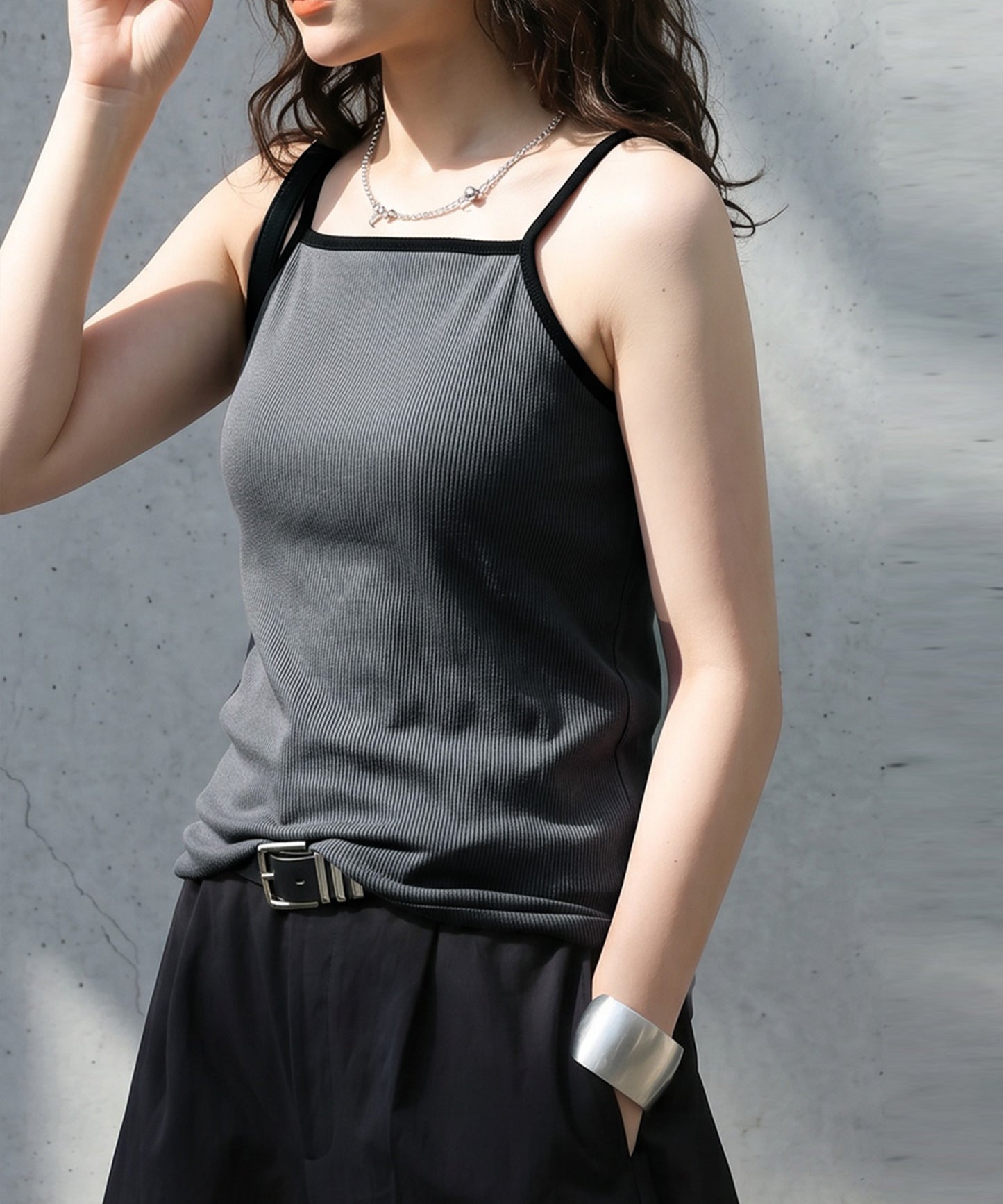 Camisole With Built-In Cups, Color-Blocked Design Ladies