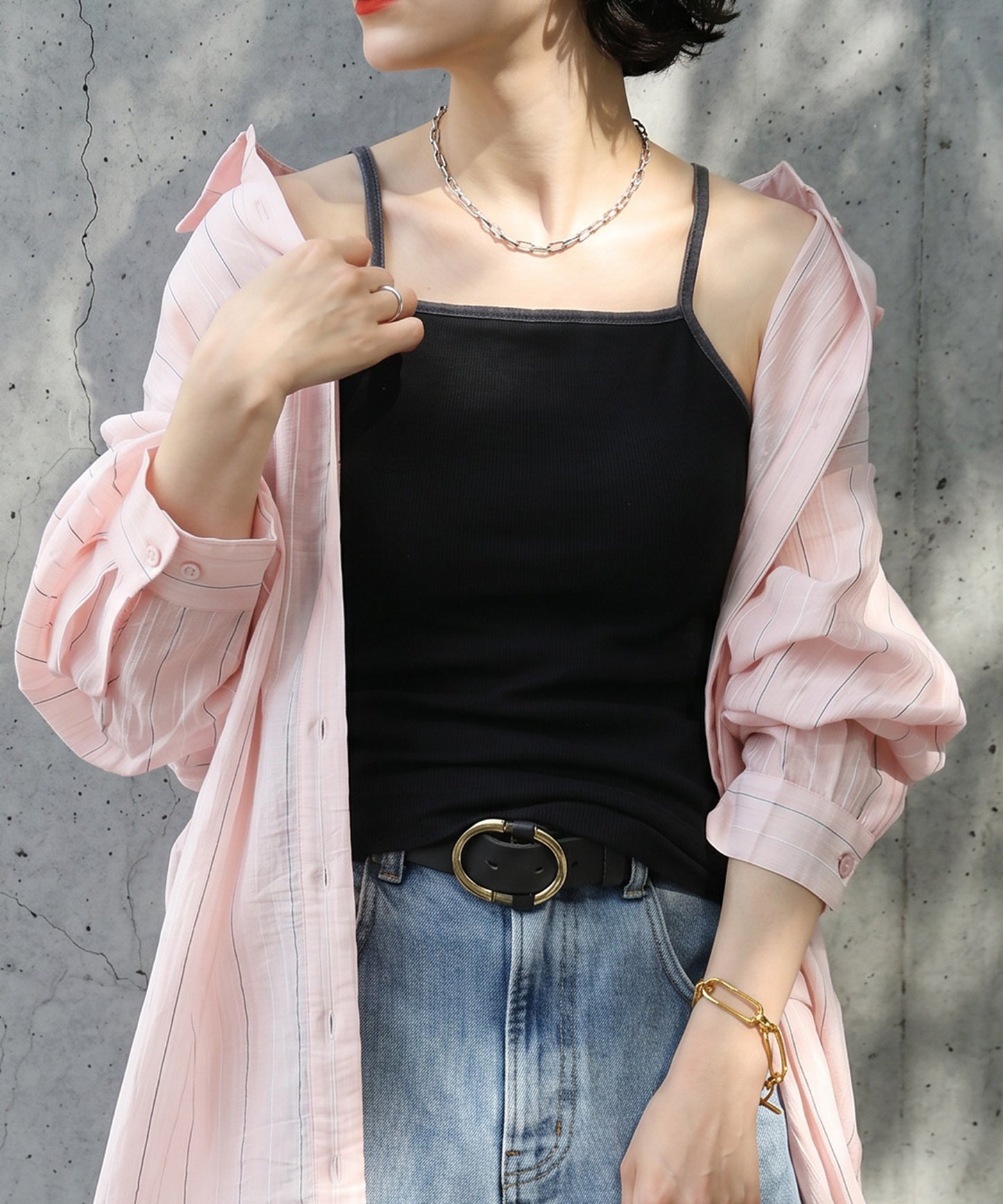 Camisole With Built-In Cups, Color-Blocked Design Ladies