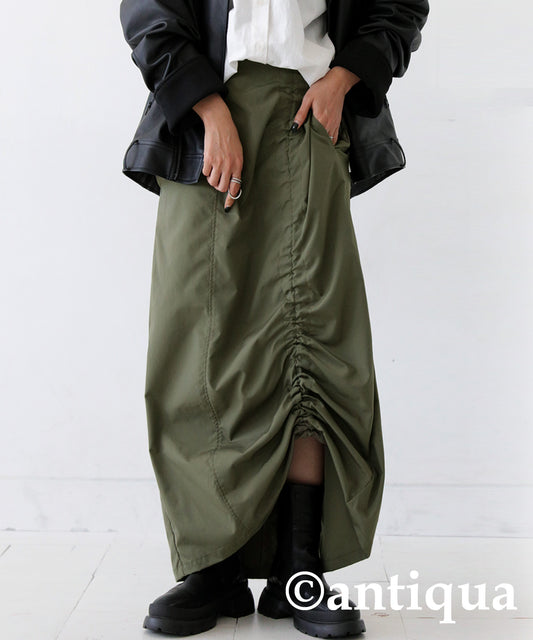 Drawstring Military Skirt Ladies