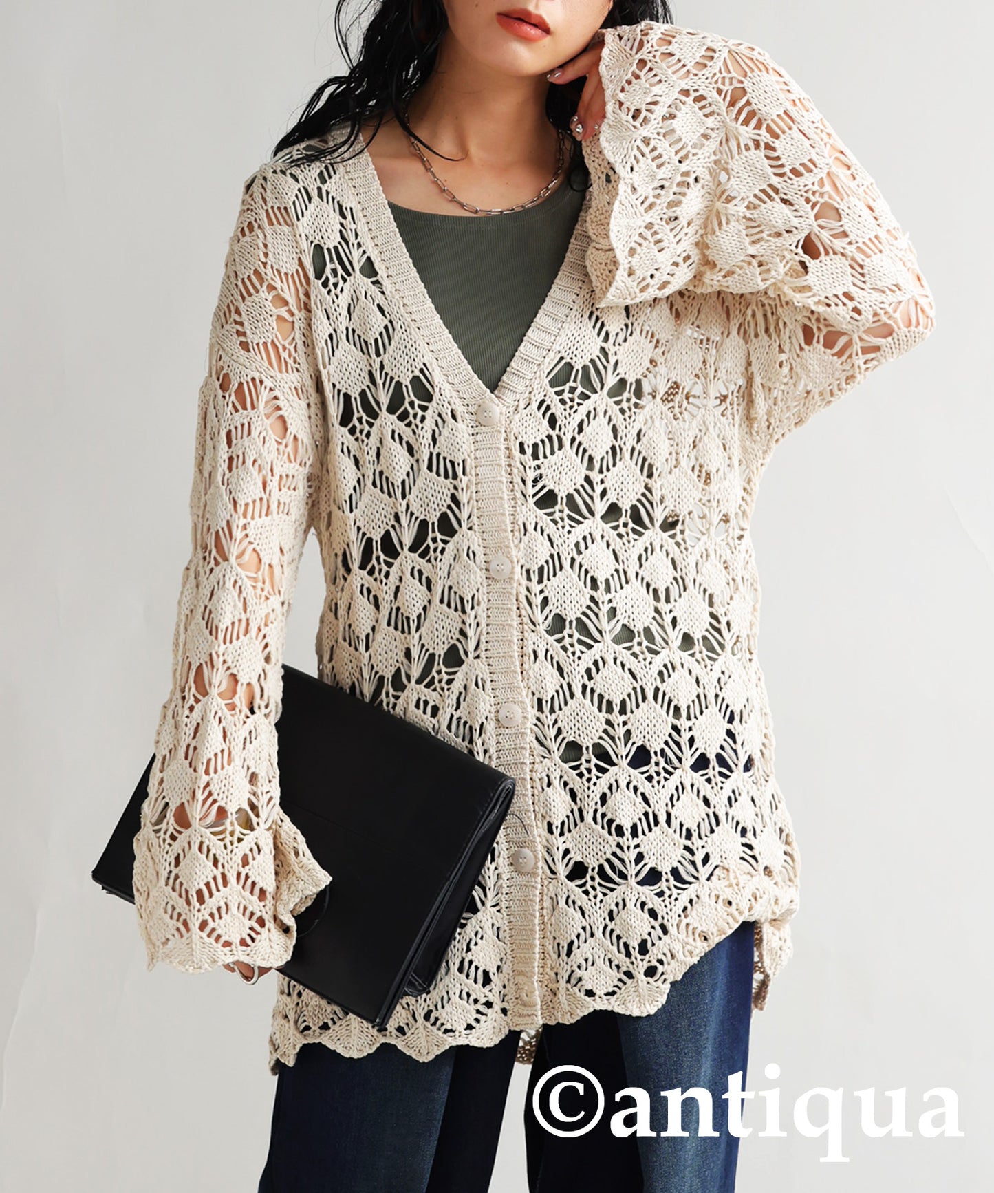 Crochet Knitting Cardigan Ladies