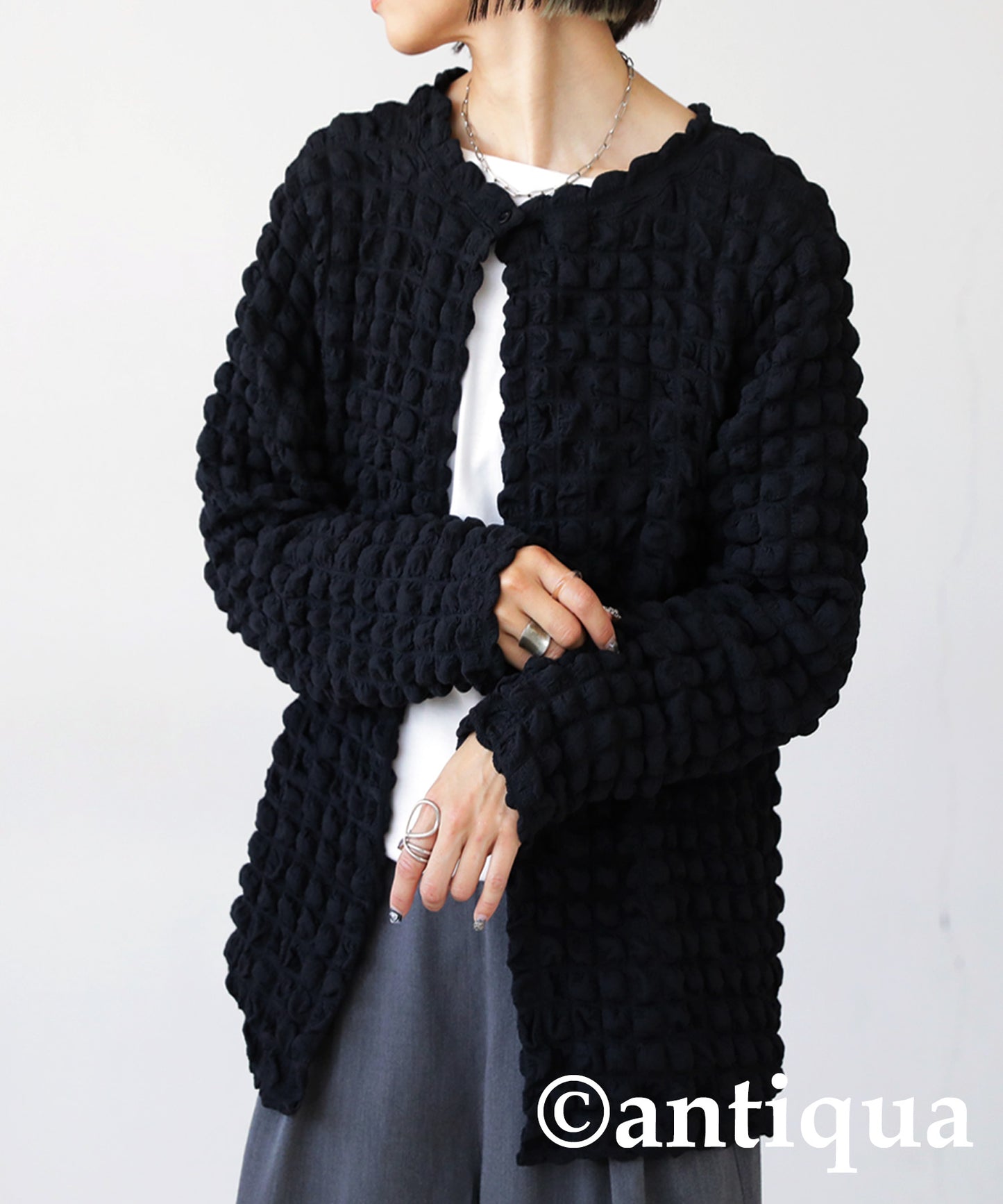 Jacquard Puffy Cardians, Ladies Cardigan Tops