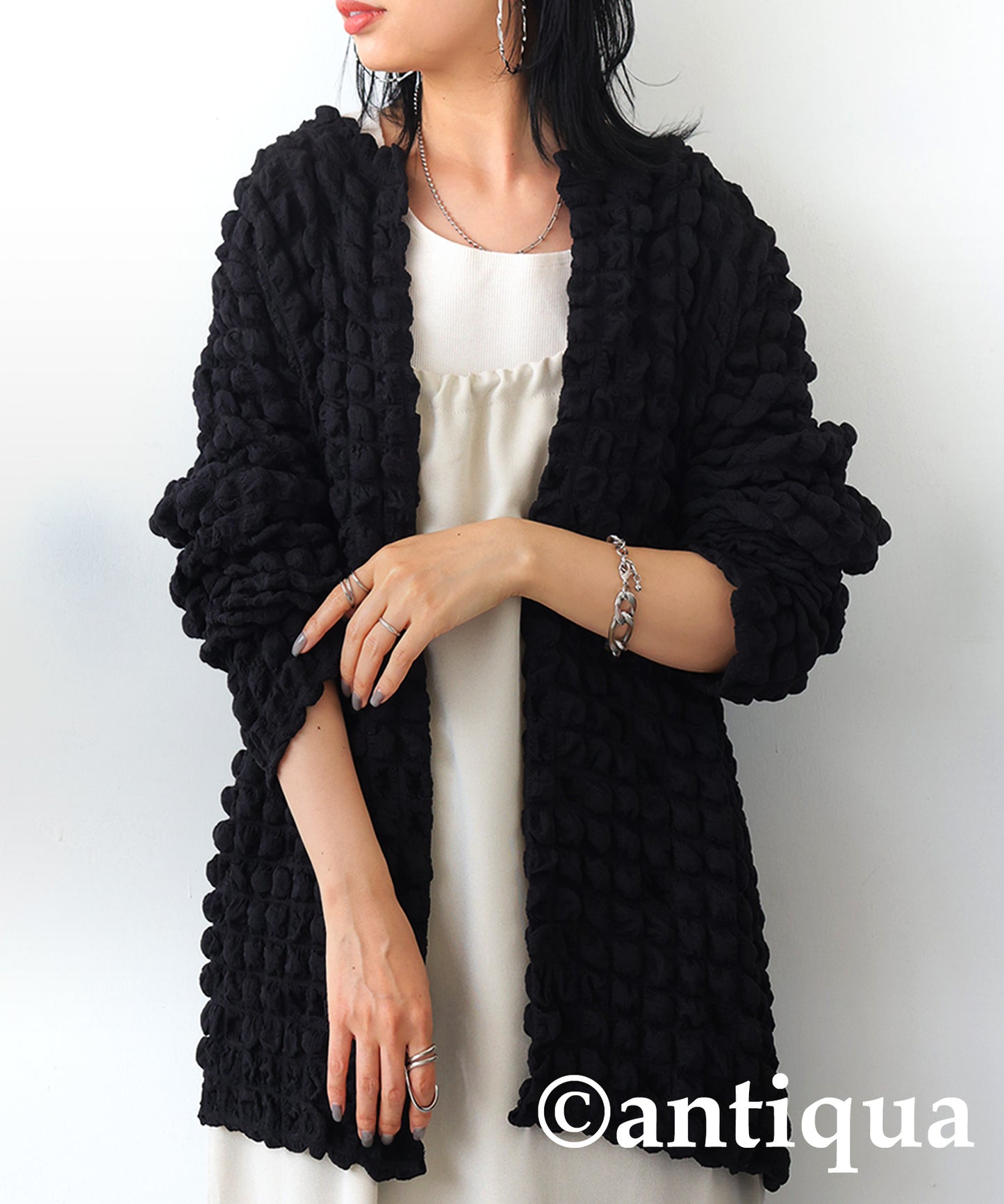 Jacquard Puffy Cardians, Ladies Cardigan Tops