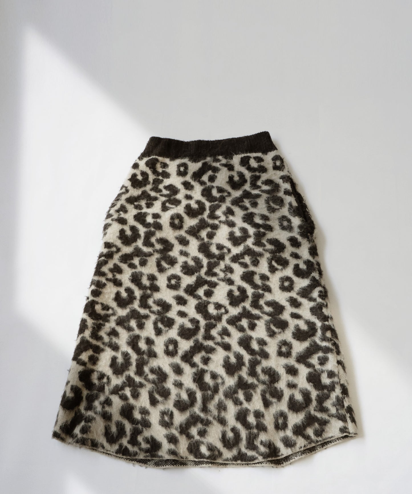 Animal pattern knit skirt Ladies