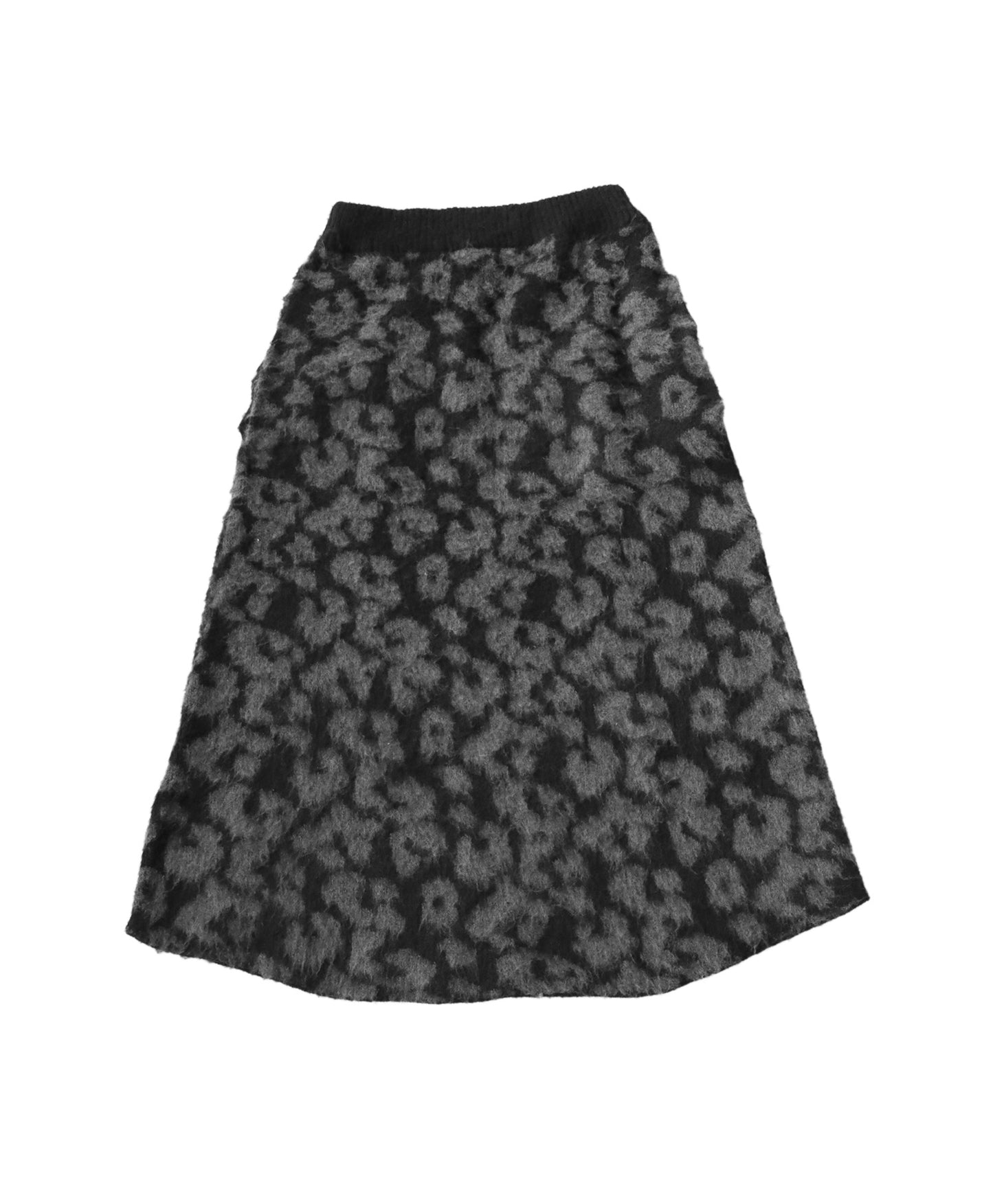 Animal pattern knit skirt Ladies