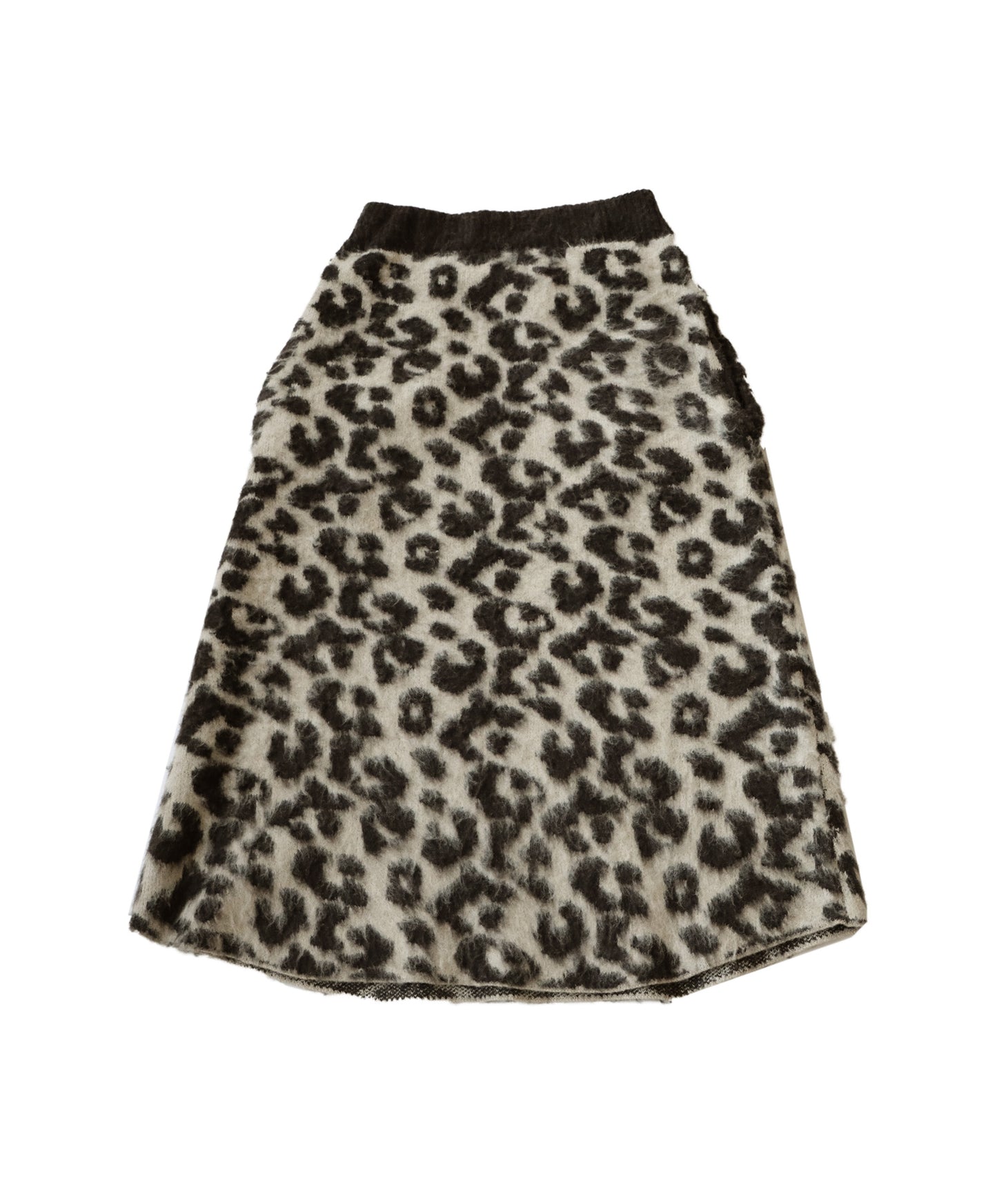 Animal pattern knit skirt Ladies