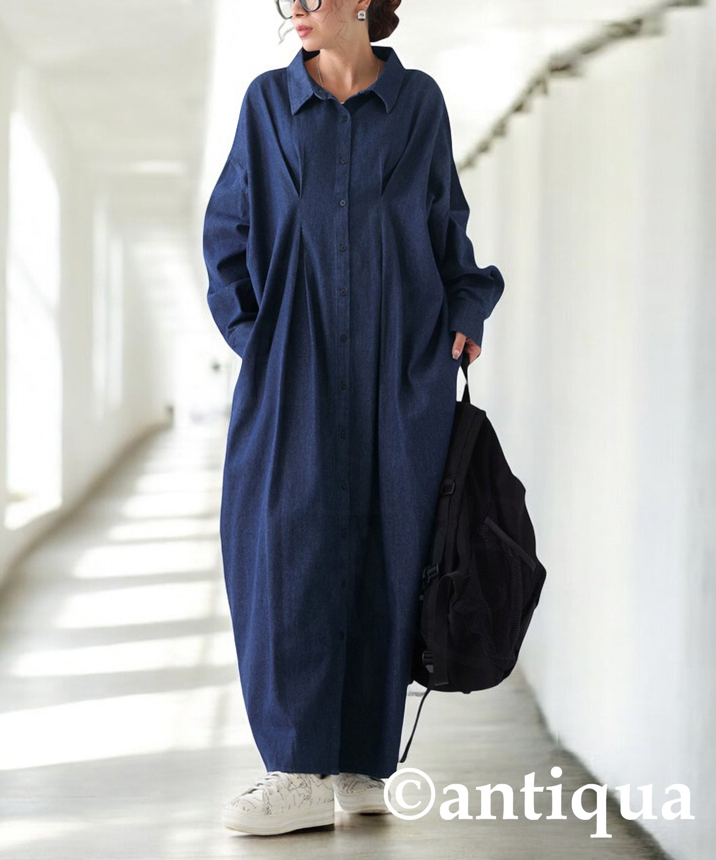 Denim Shirt Dress Ladies