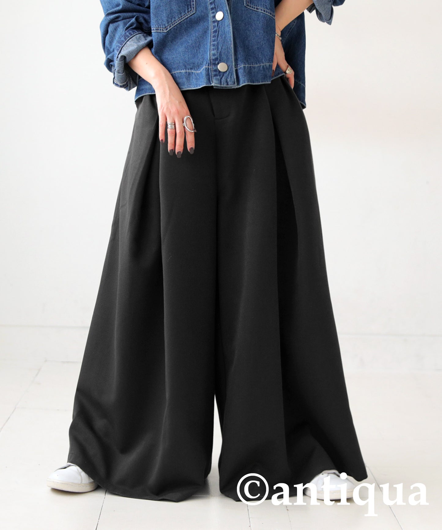 Wide Tuck Pants Ladies