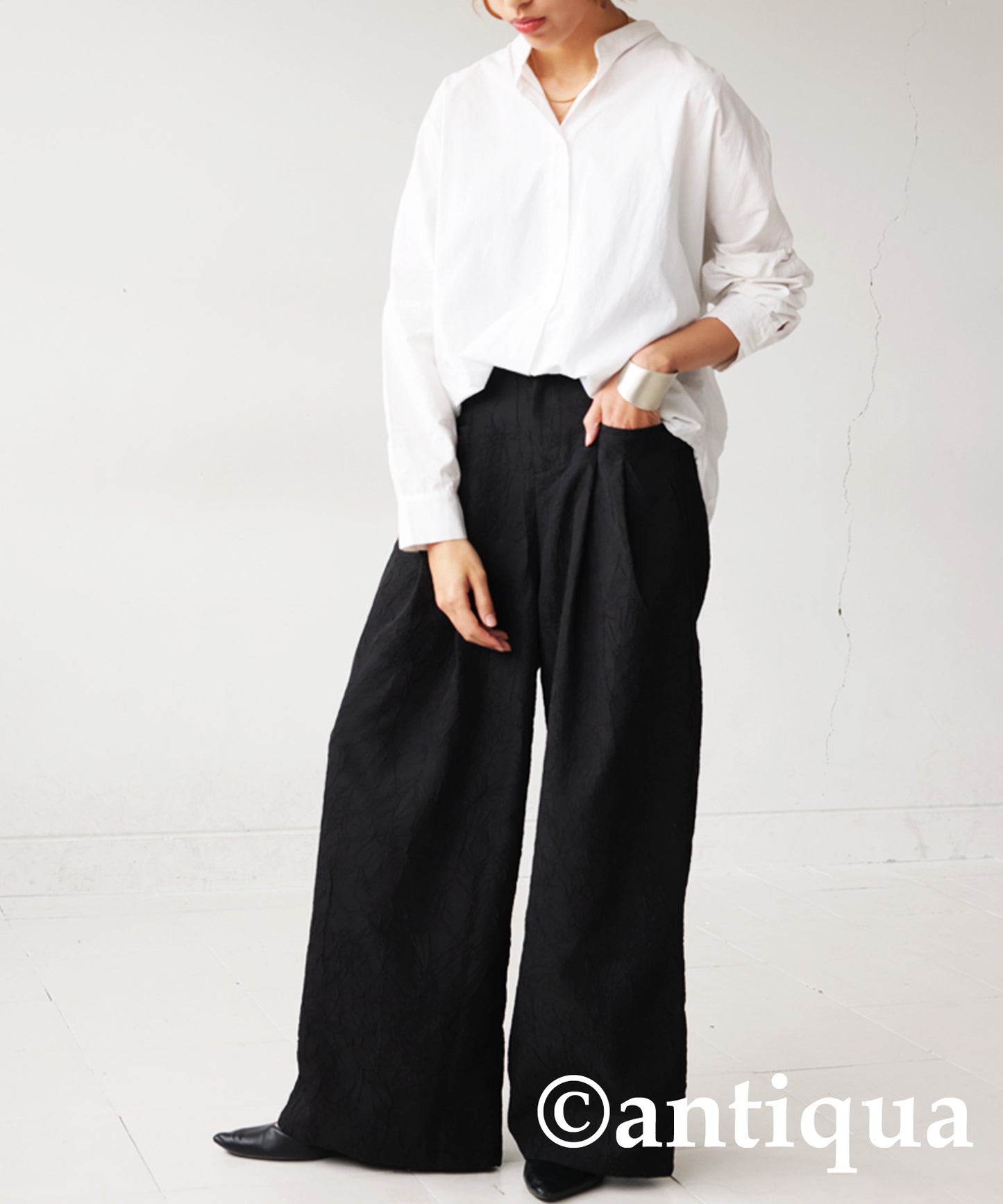 Jacquard Wide Pants Ladies