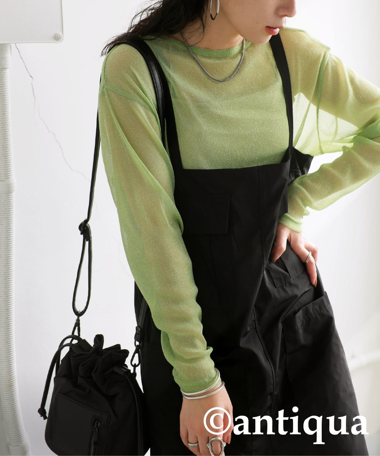 Sheer Glitter Tops Ladies