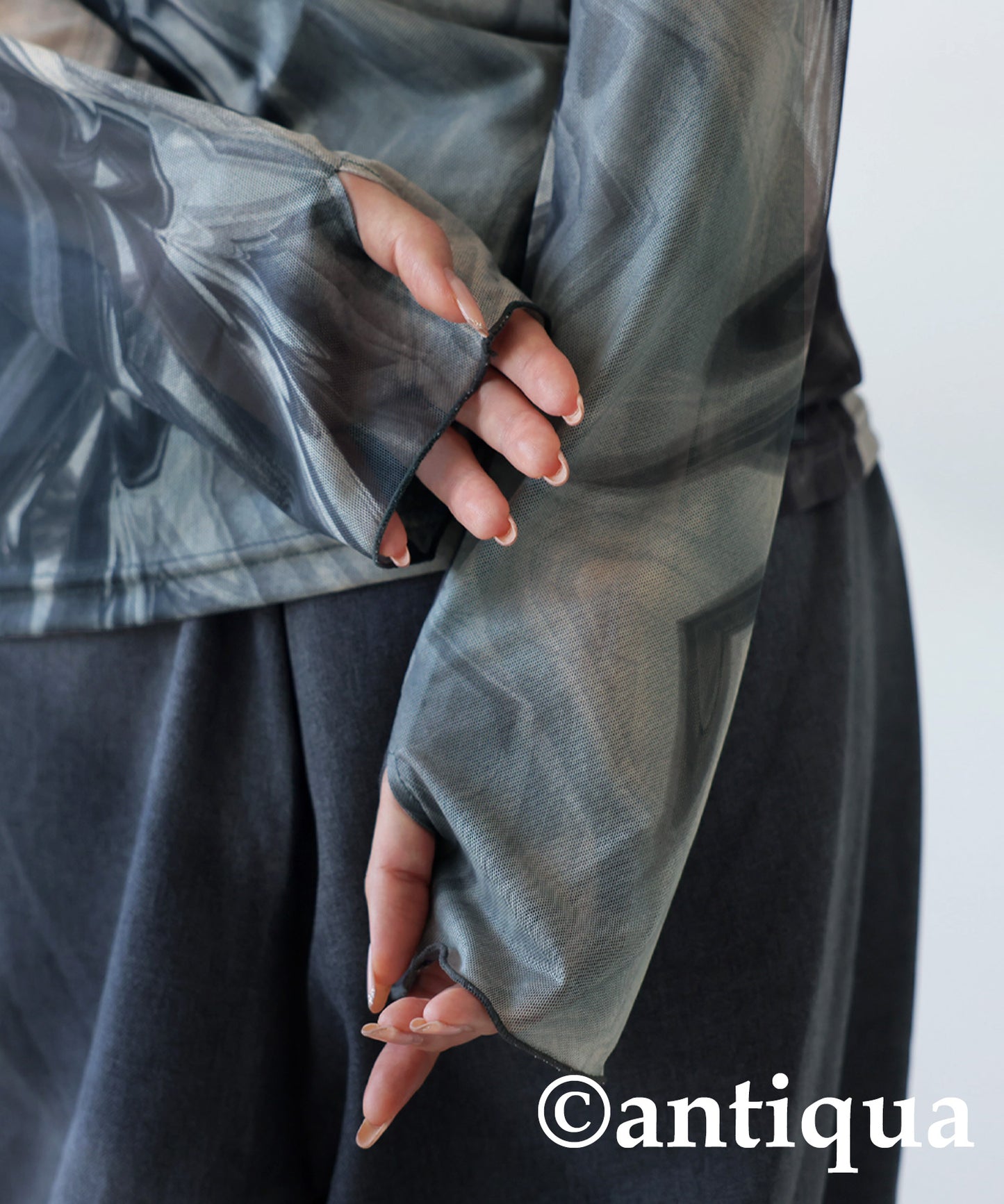 Nuance Pattern Sheer top Ladies