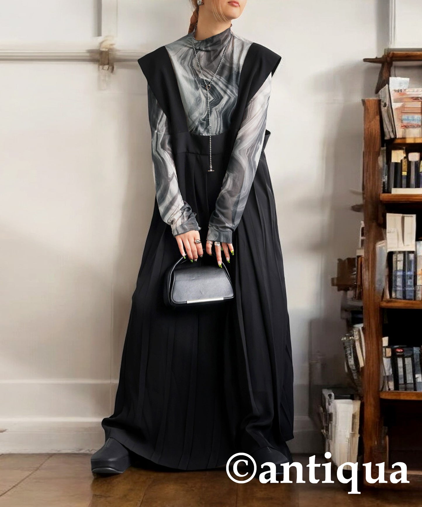 Nuance Pattern Sheer top Ladies