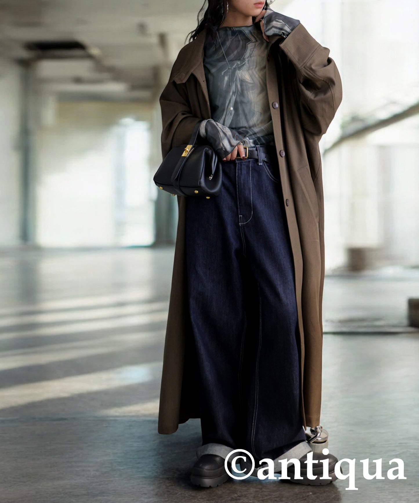 Nuance Pattern Sheer top Ladies