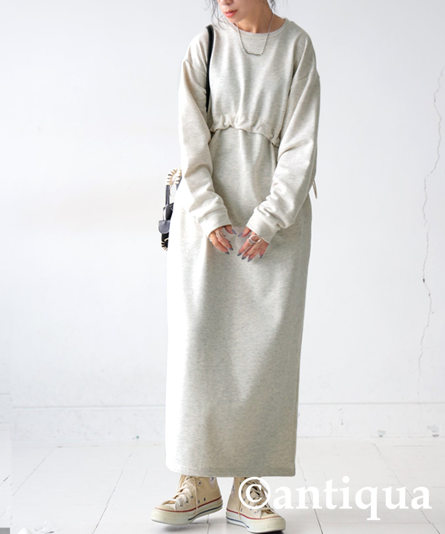 Drawstring Fleece Dress Ladies