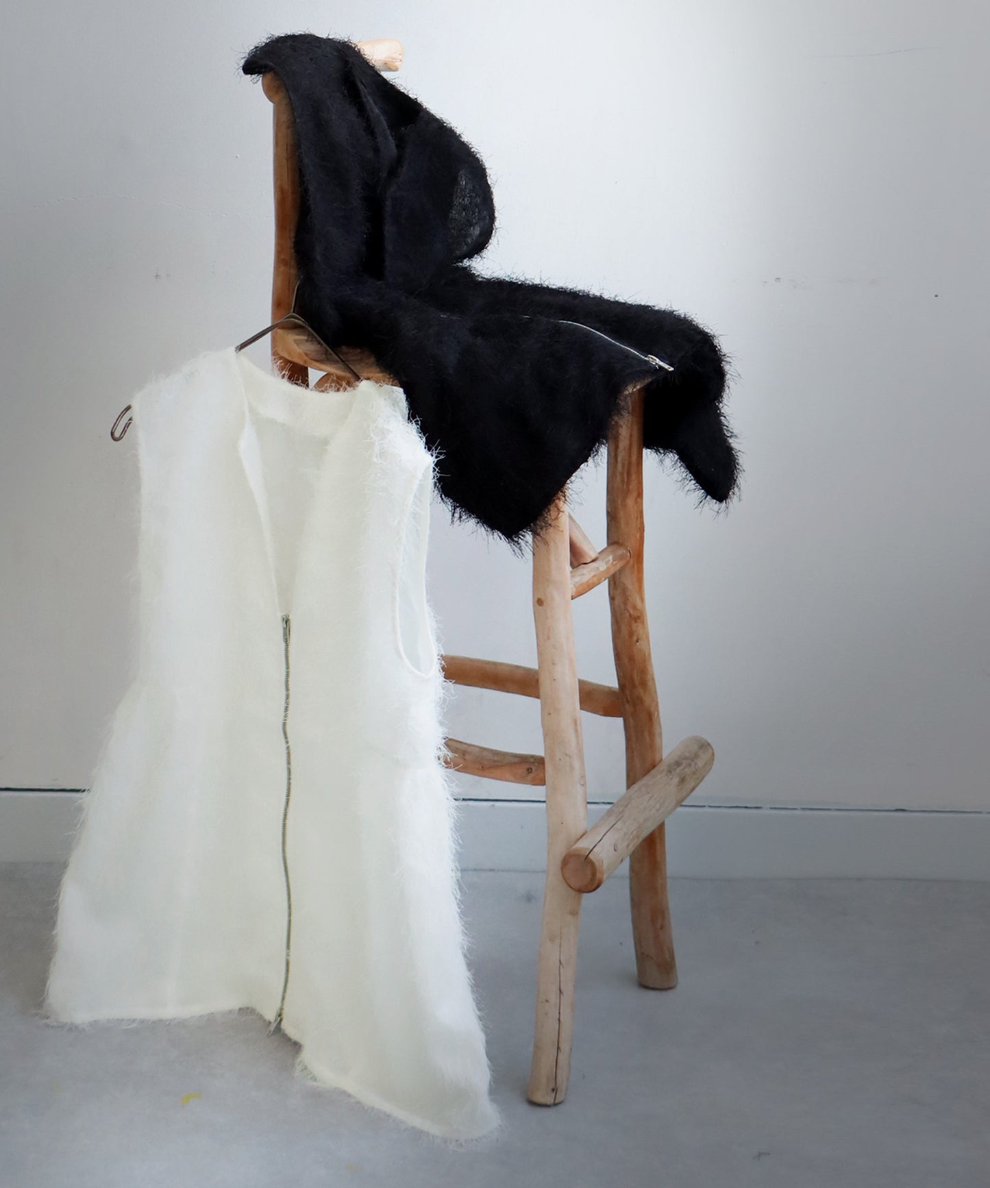 Double Zip Shaggy Vest Ladies