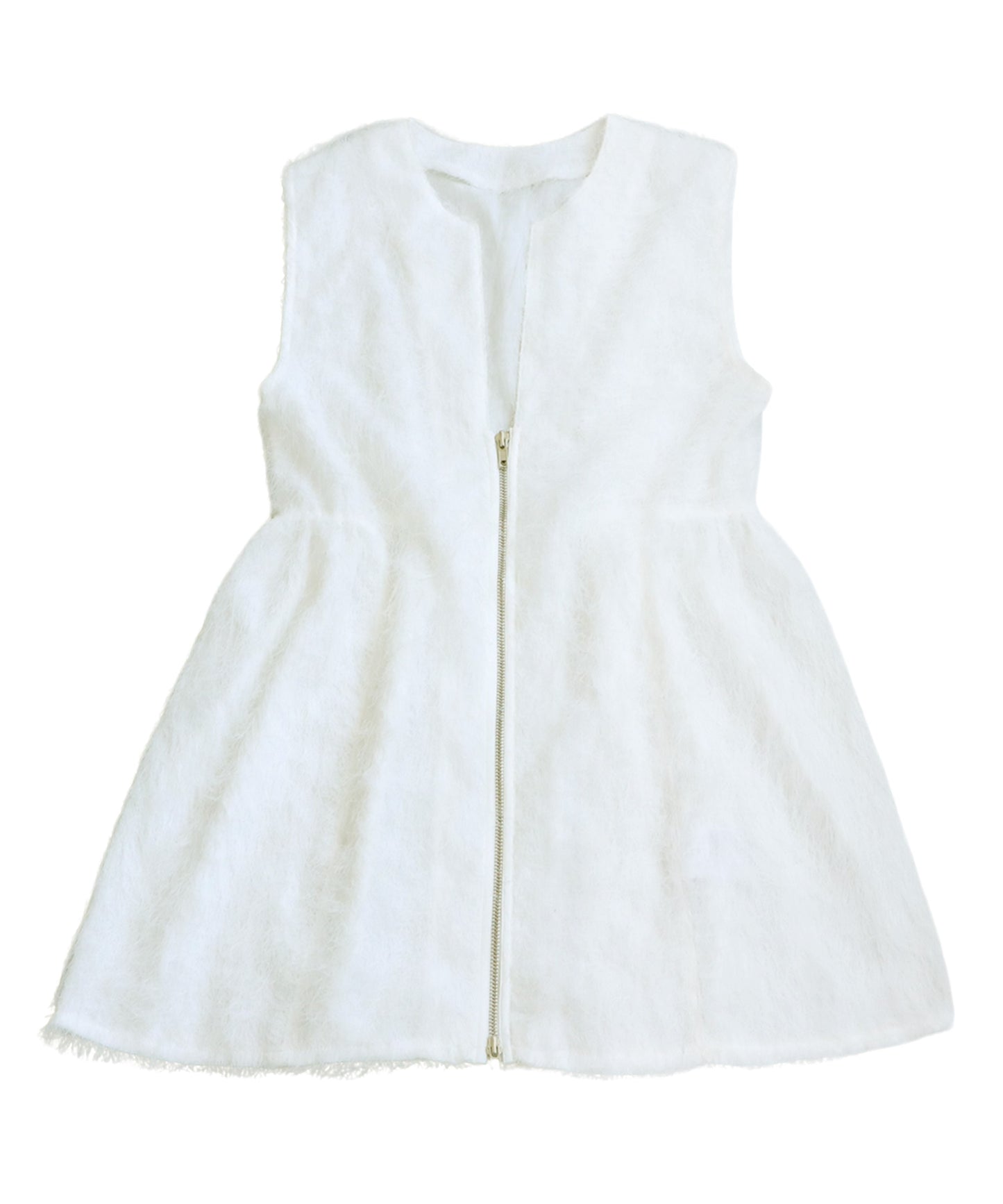 Double Zip Shaggy Vest Ladies