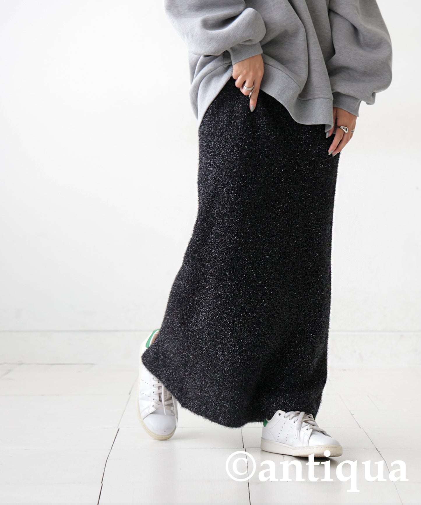 Glass Yarn Knit Skirt Ladies