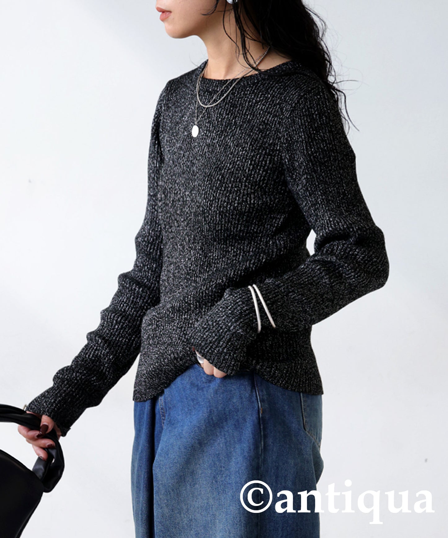Glitter Rib Knit Ladies