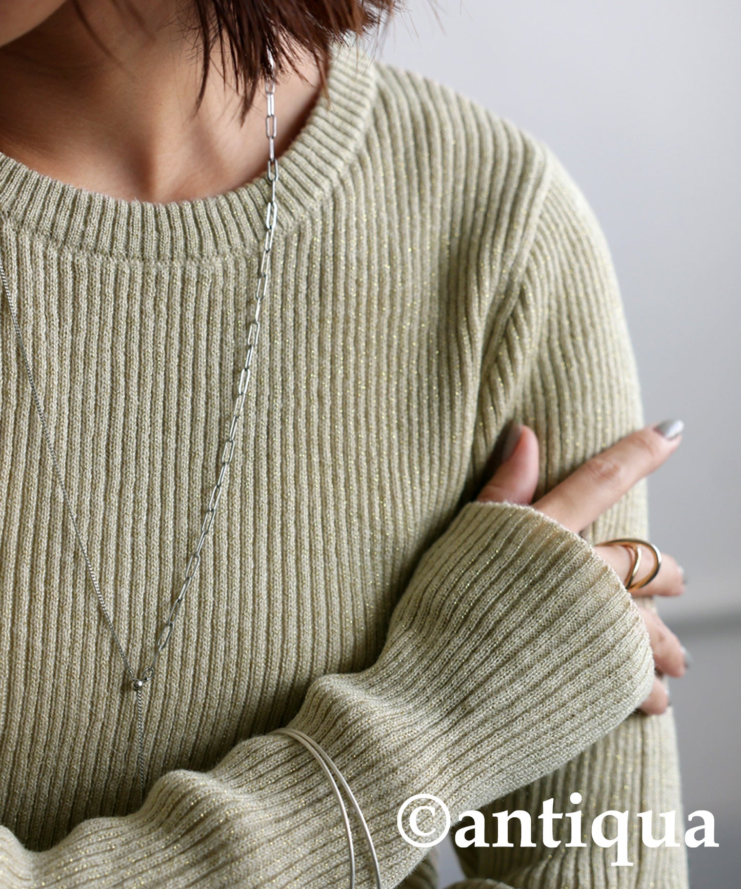 Glitter Rib Knit Ladies