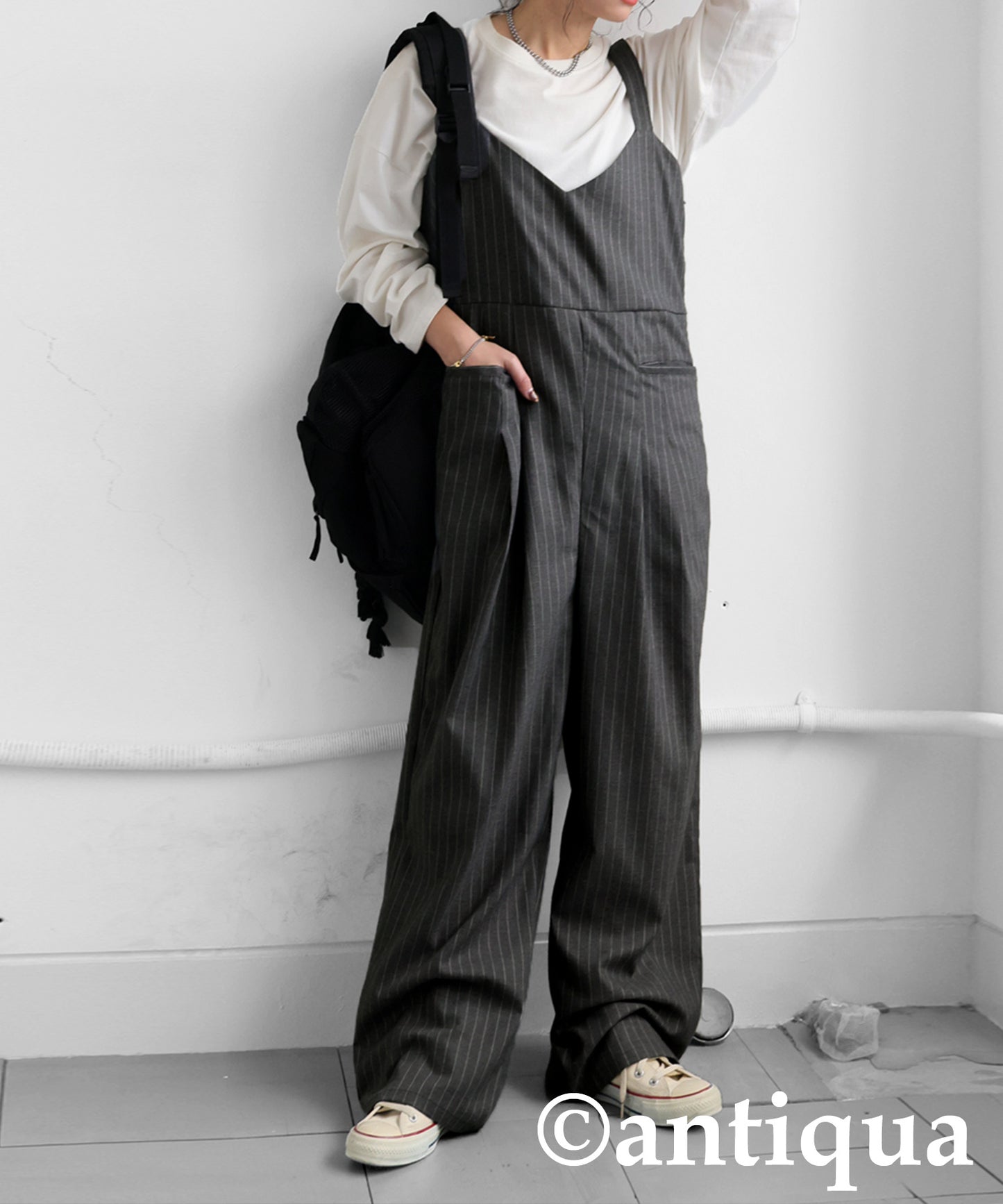 Pinstripe Overalls Ladies