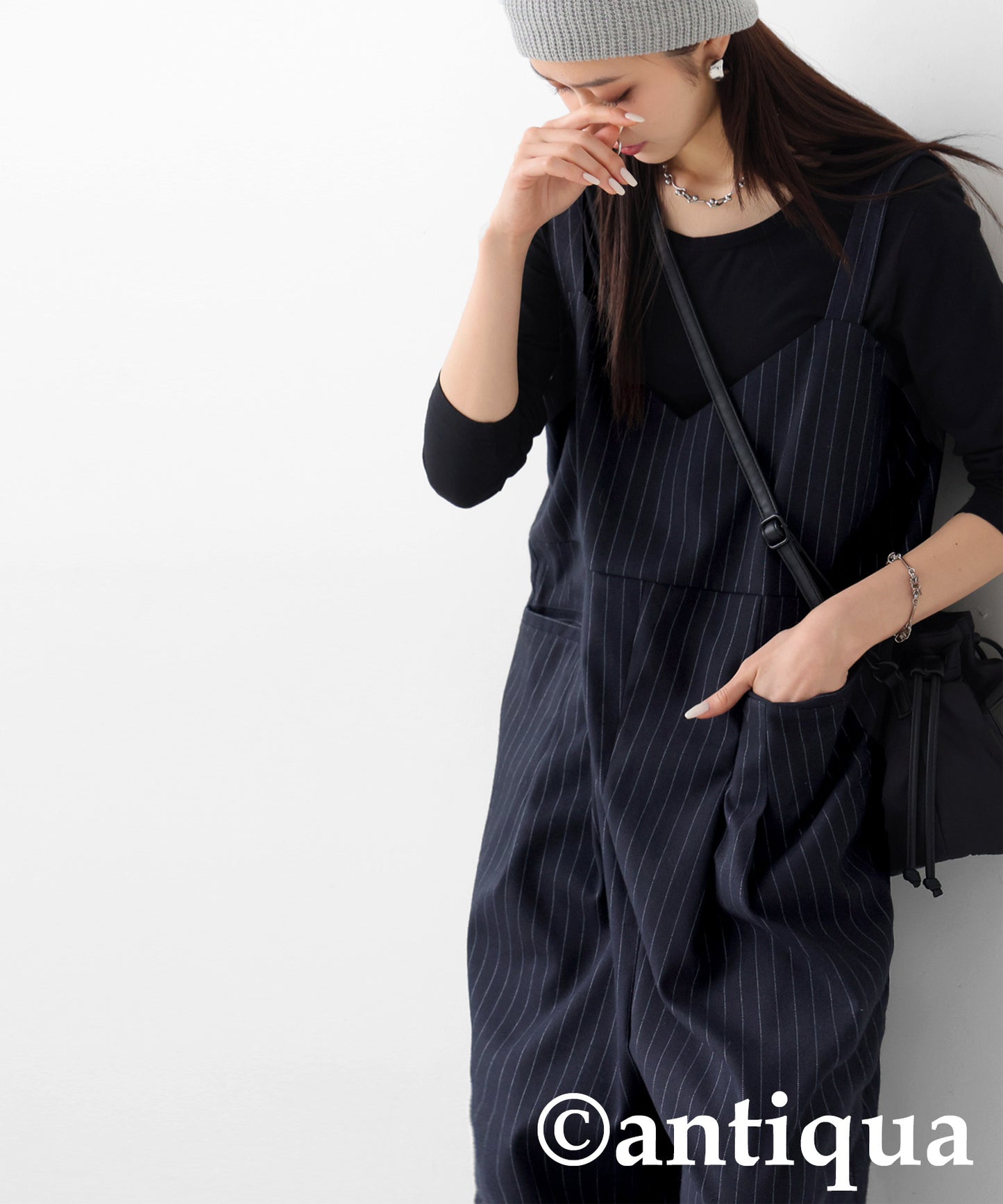 Pinstripe Overalls Ladies
