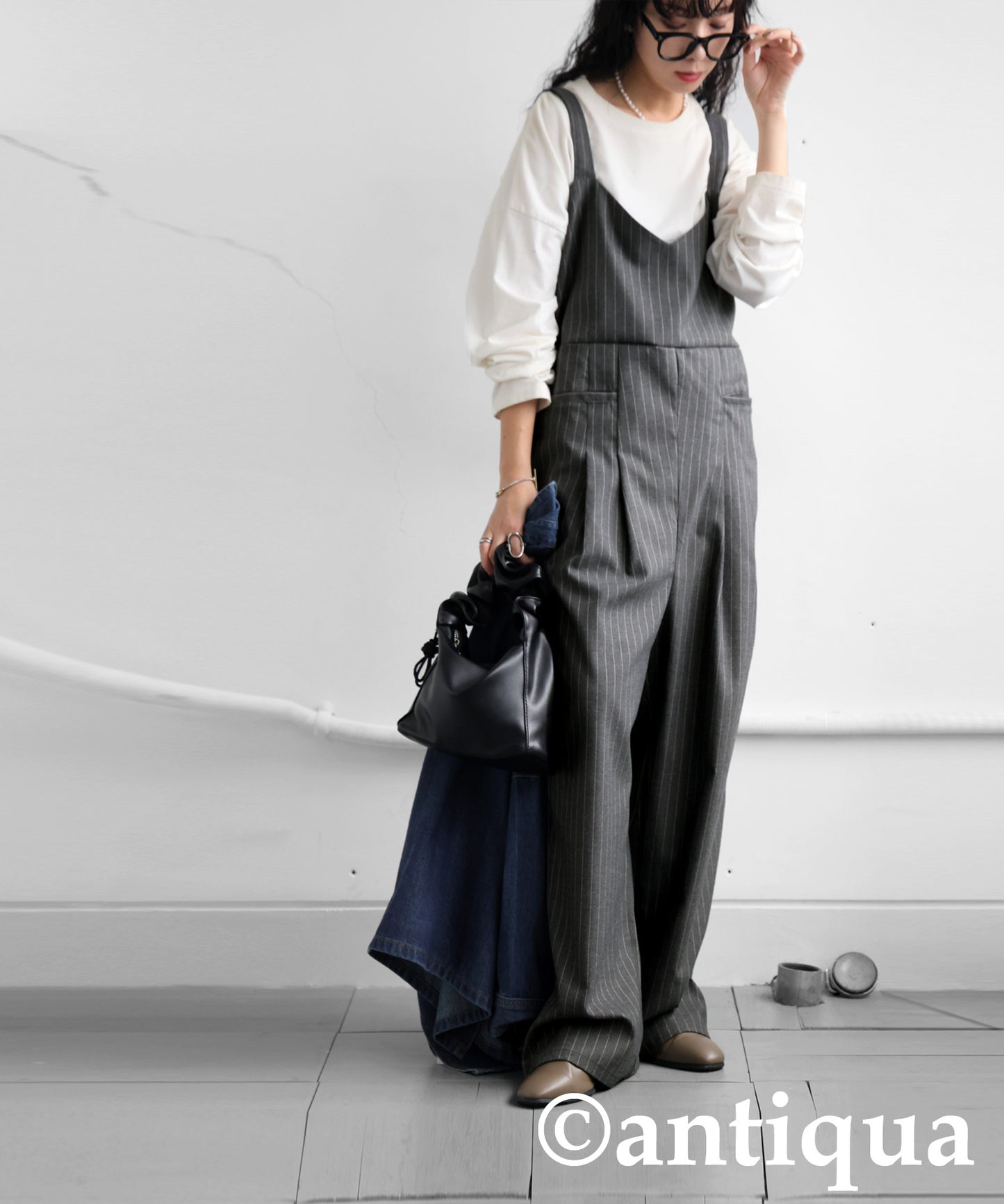 Pinstripe Overalls Ladies