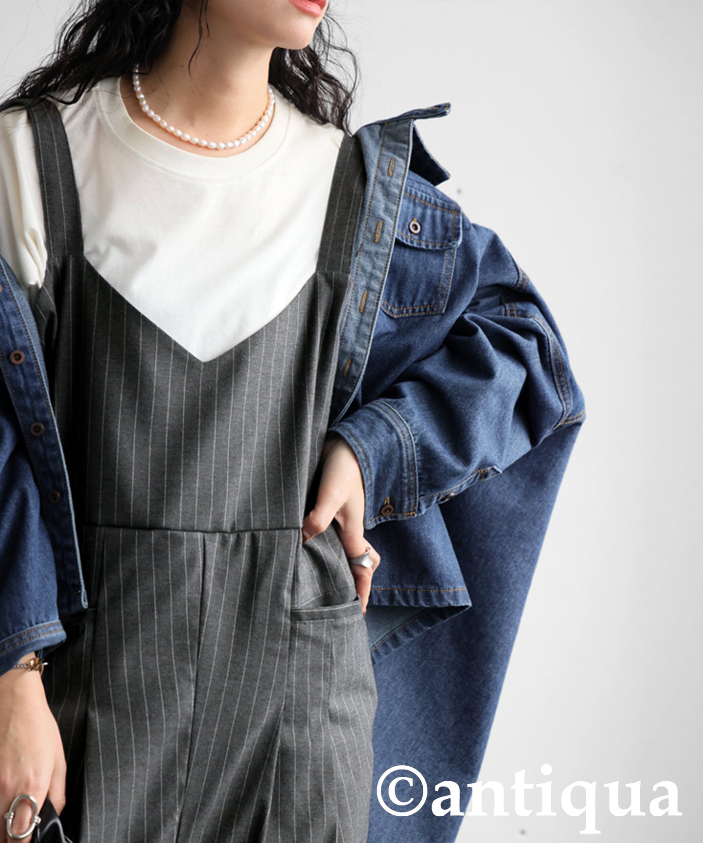 Pinstripe Overalls Ladies