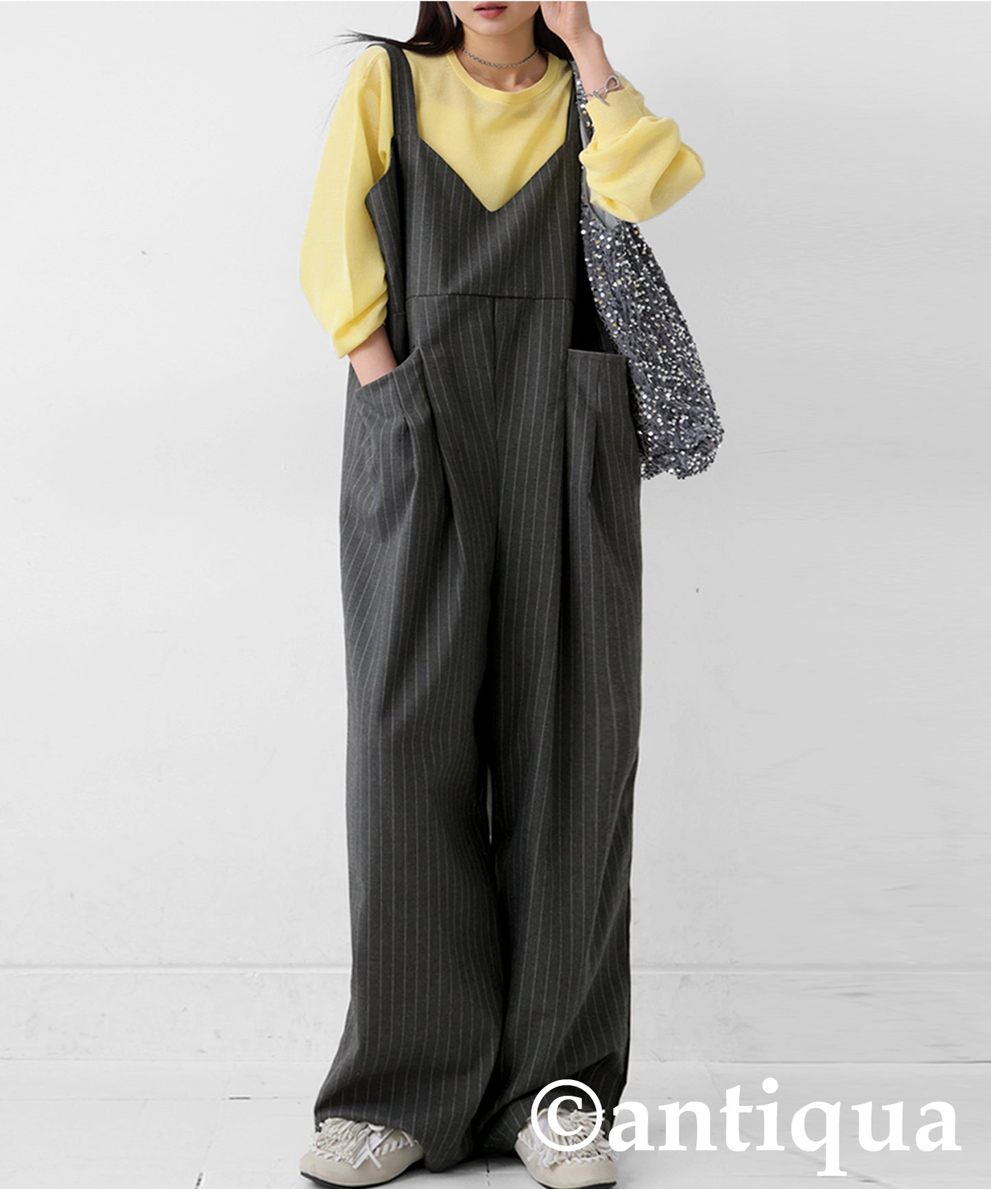 Pinstripe Overalls Ladies
