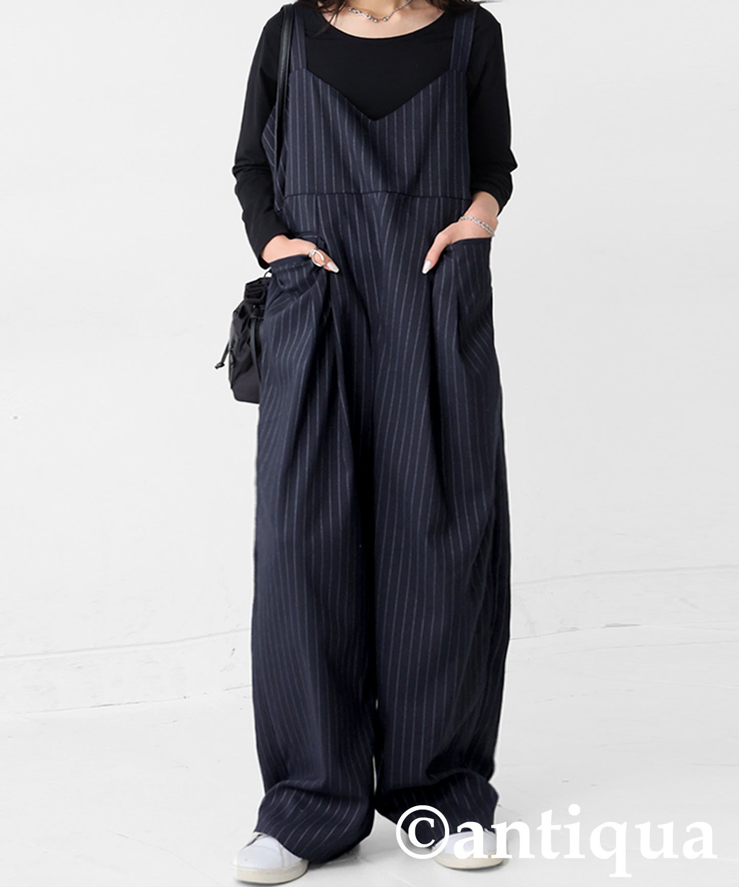 Pinstripe Overalls Ladies