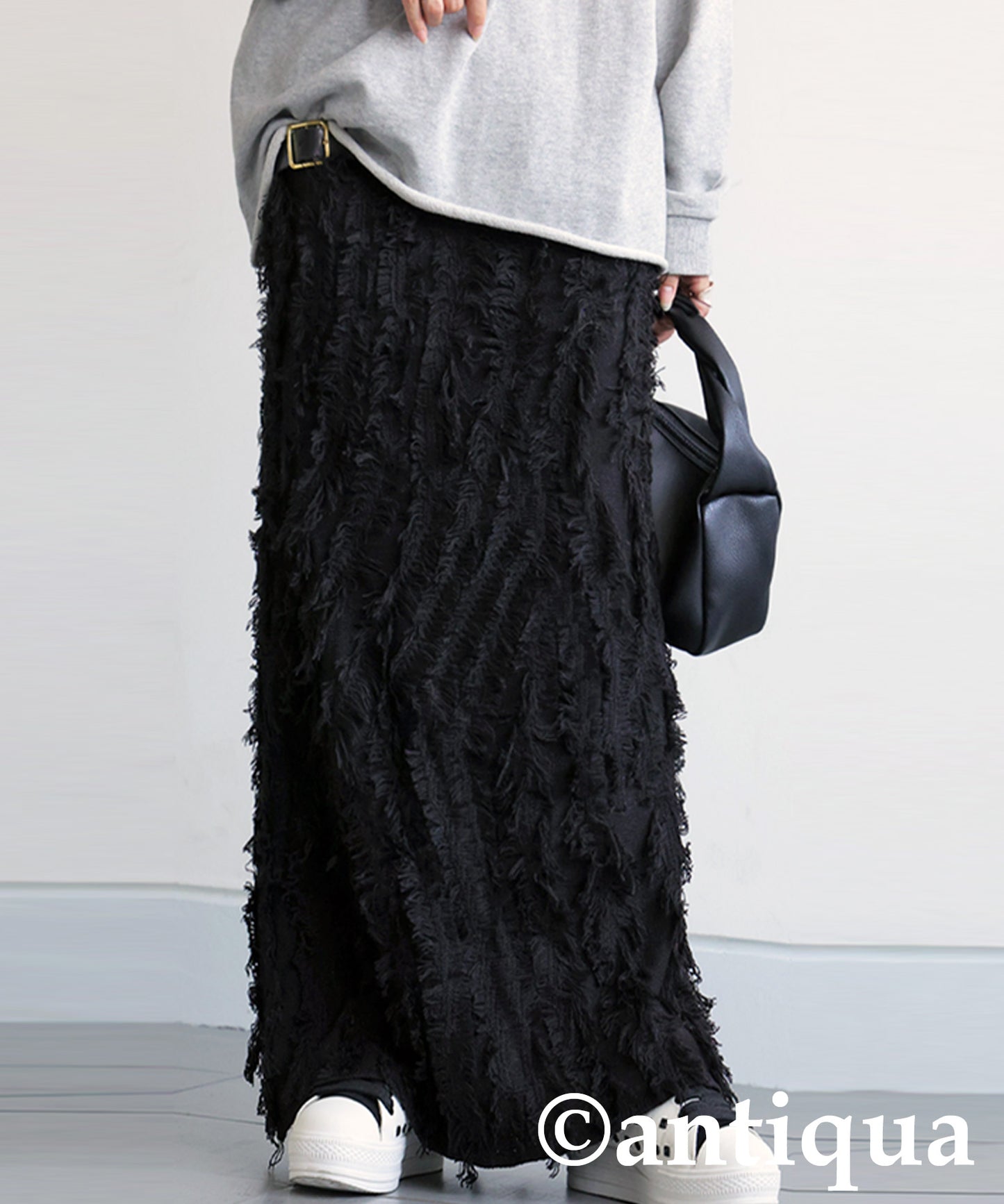 Fringe Knit Skirt Ladies