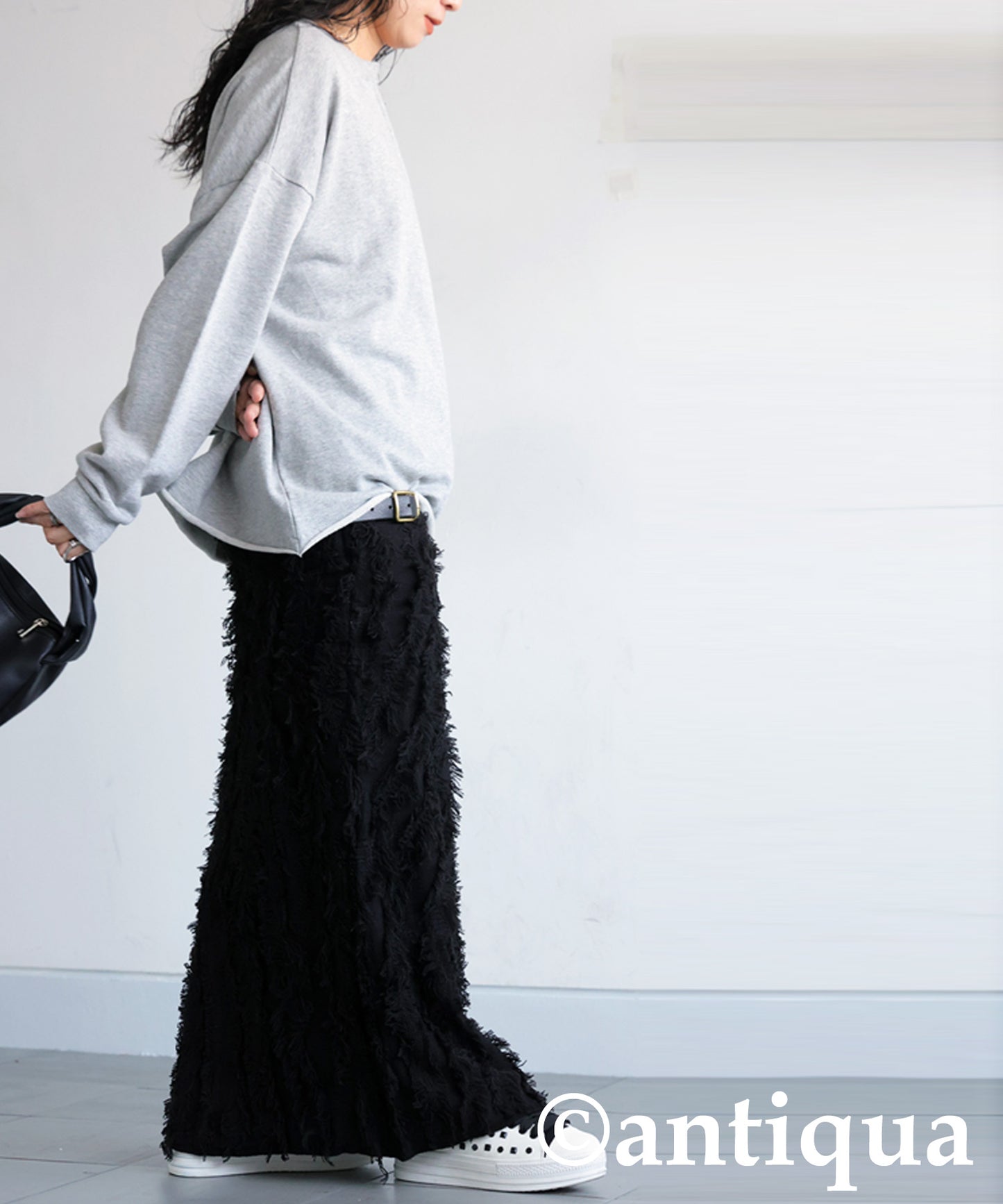 Fringe Knit Skirt Ladies