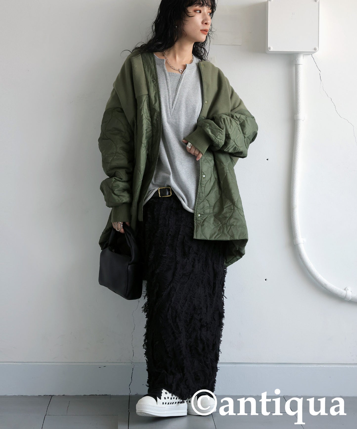 Fringe Knit Skirt Ladies