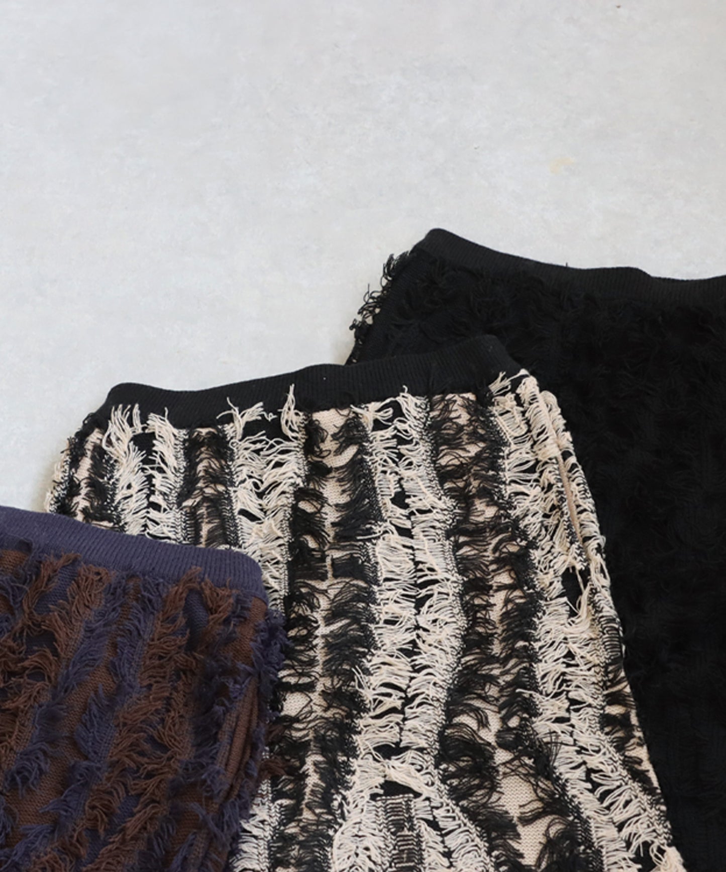 Fringe Knit Skirt Ladies