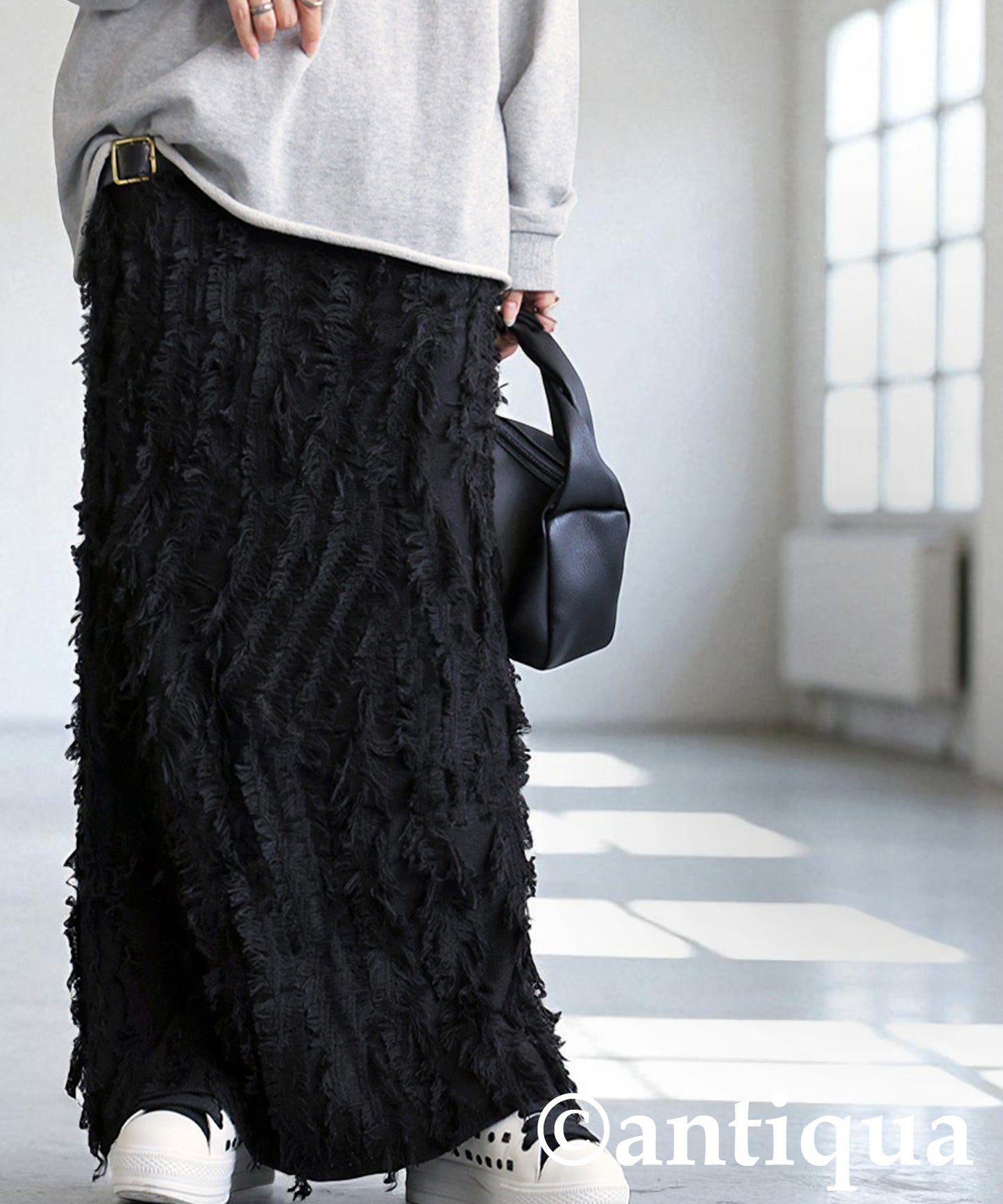 Fringe Knit Skirt Ladies