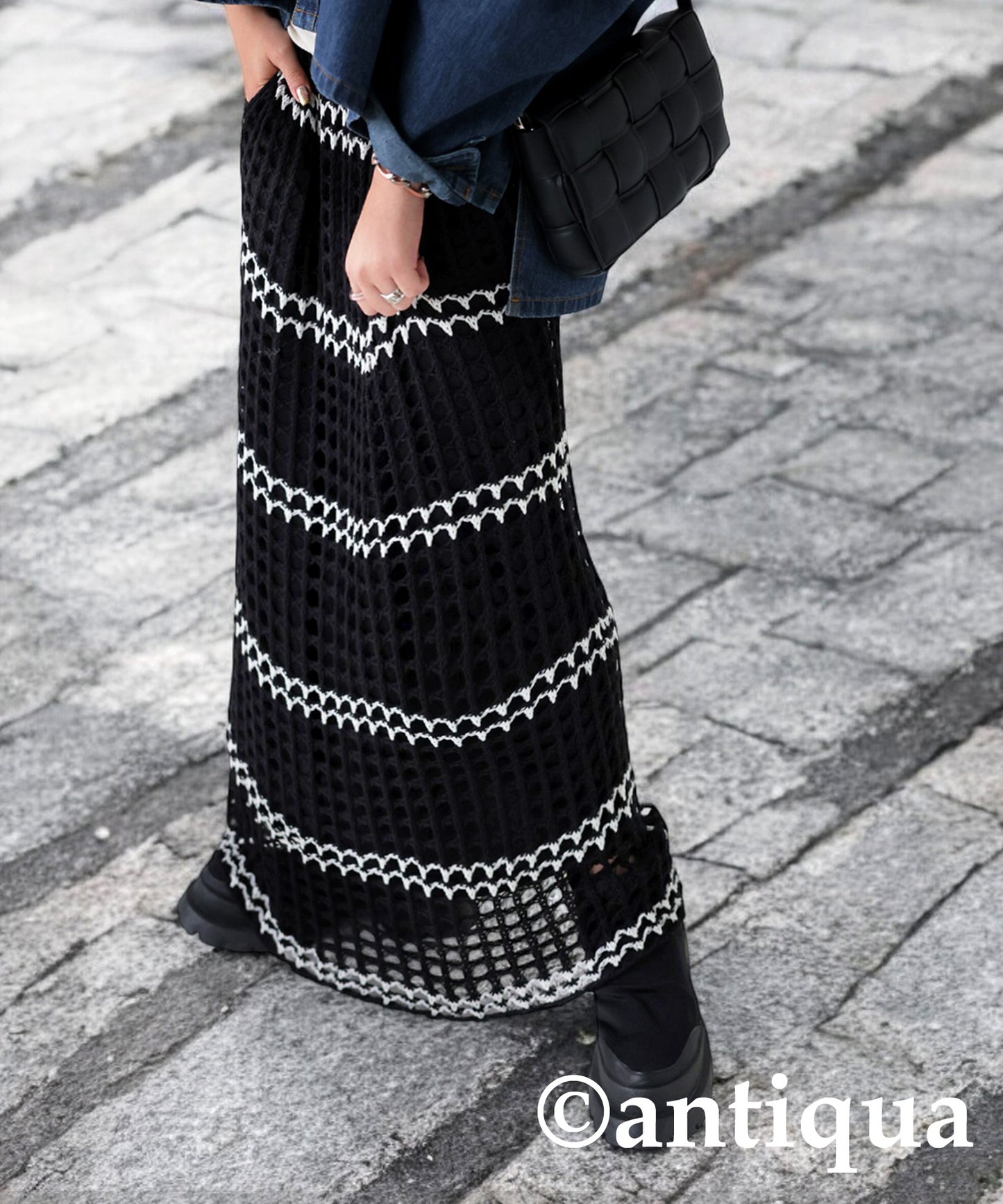 Mesh Knit Skirt Ladies