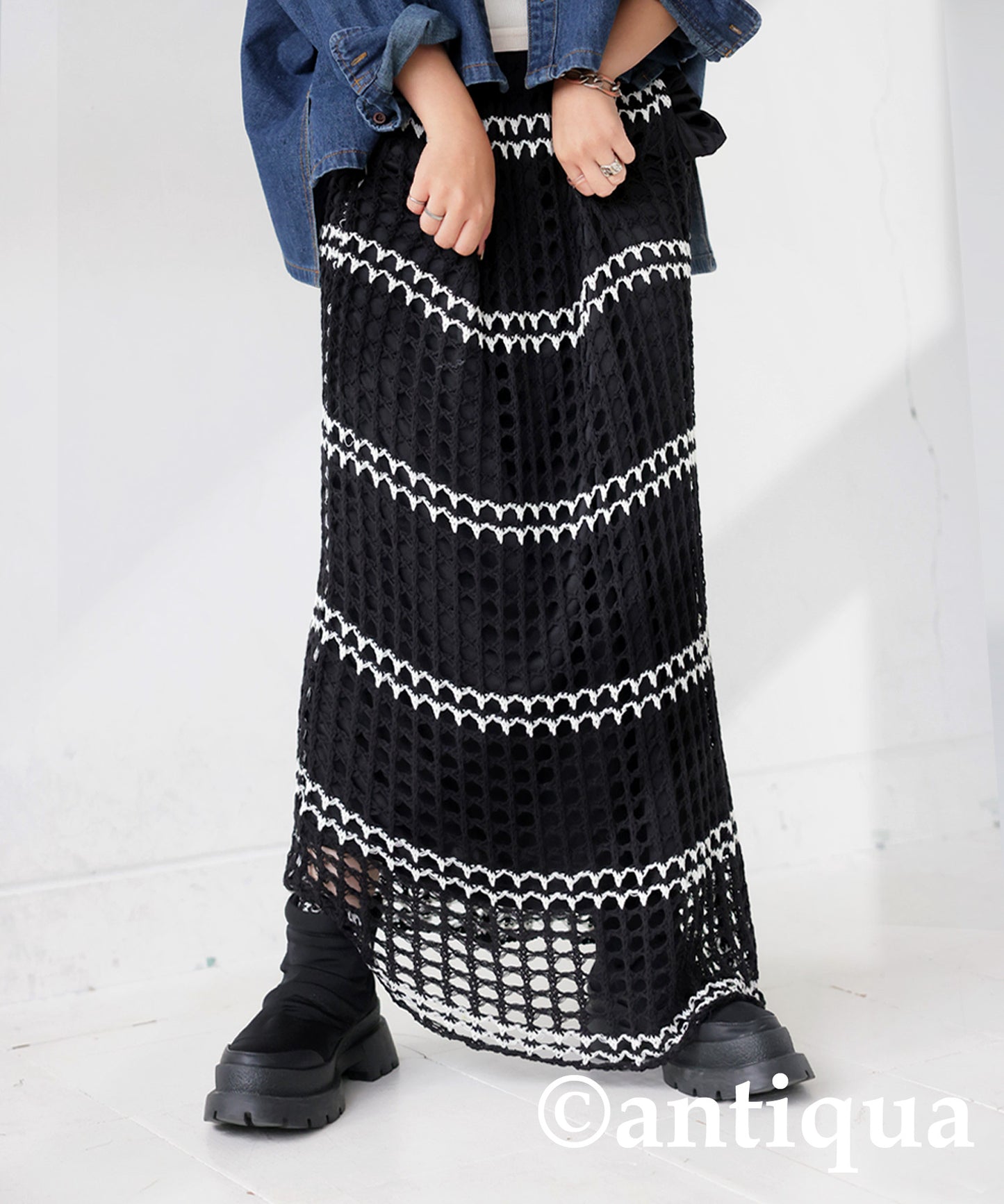 Mesh Knit Skirt Ladies