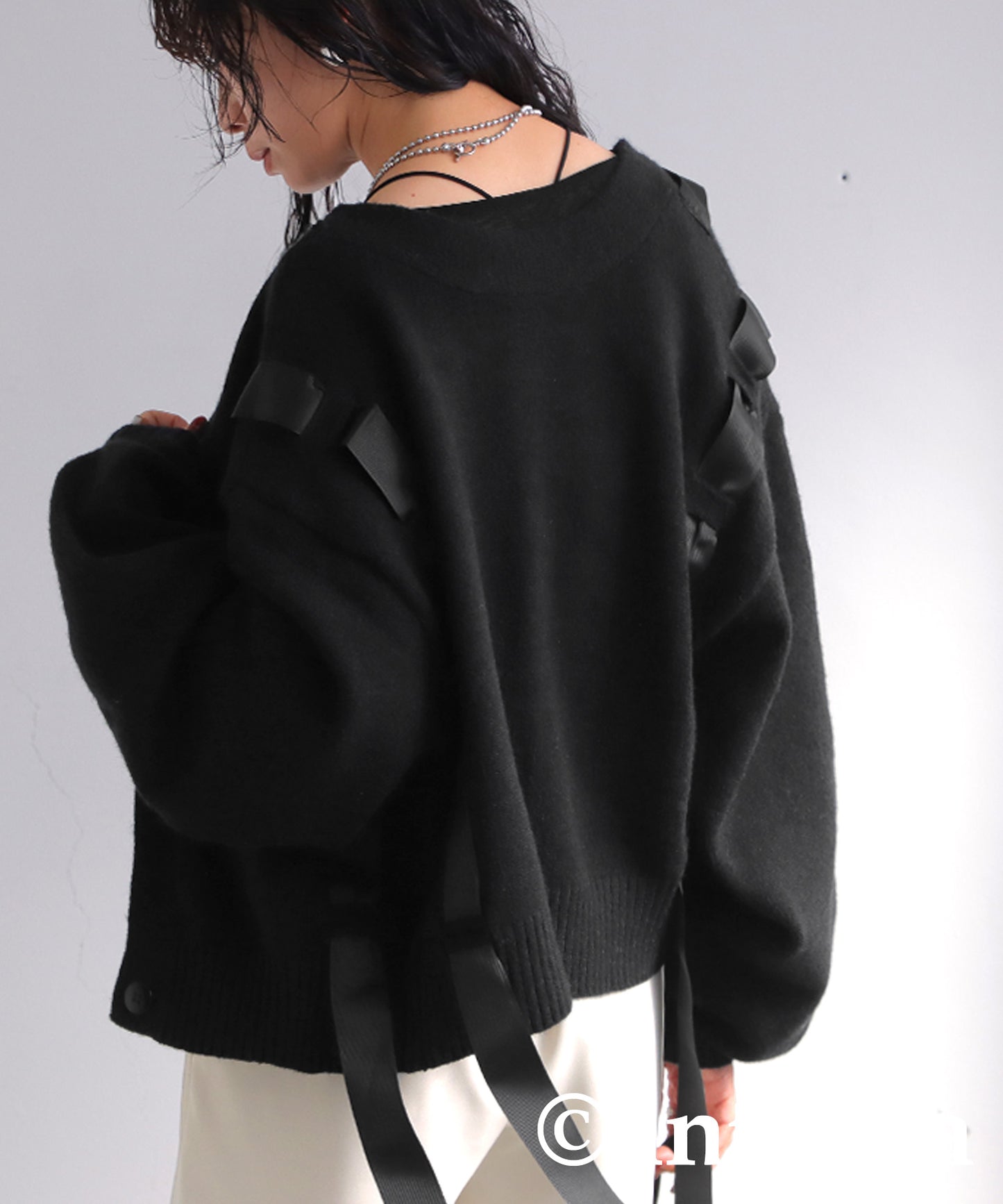 Ribbon Tape Cardigan Ladies