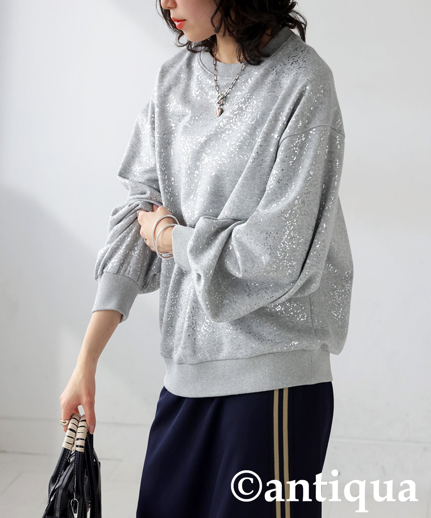 Foil Fleece Sweatshirt Ladies