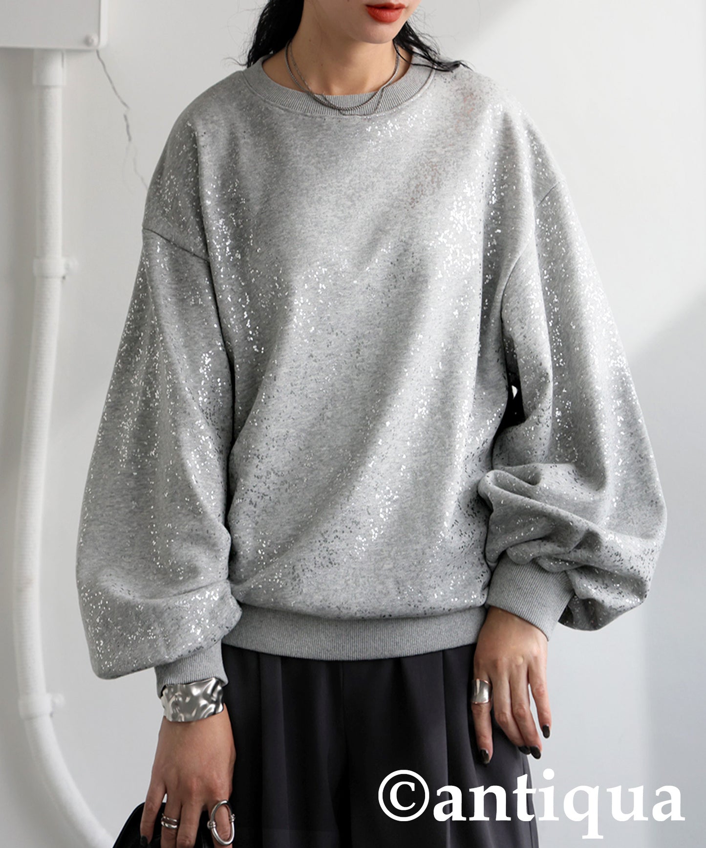 Foil Fleece Sweatshirt Ladies